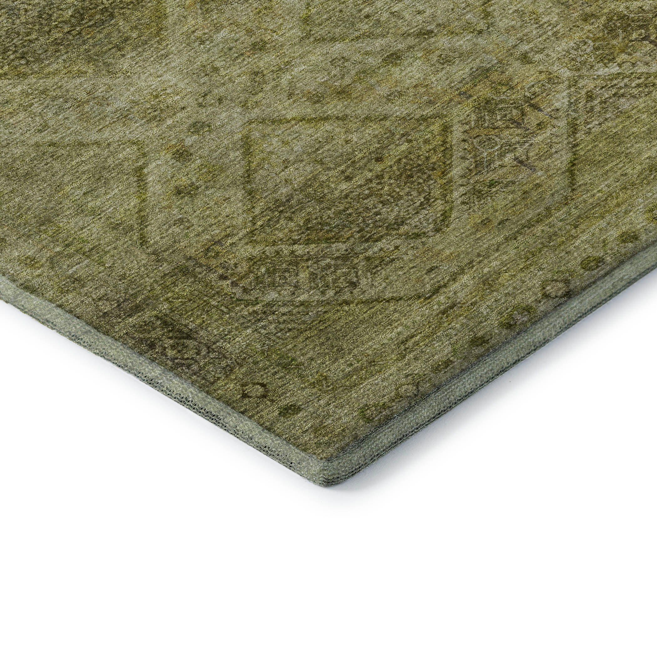 Vienna Machine Washable Transitional Aloe Green Rug 1'8" x 2'6" #shape_Rectangle