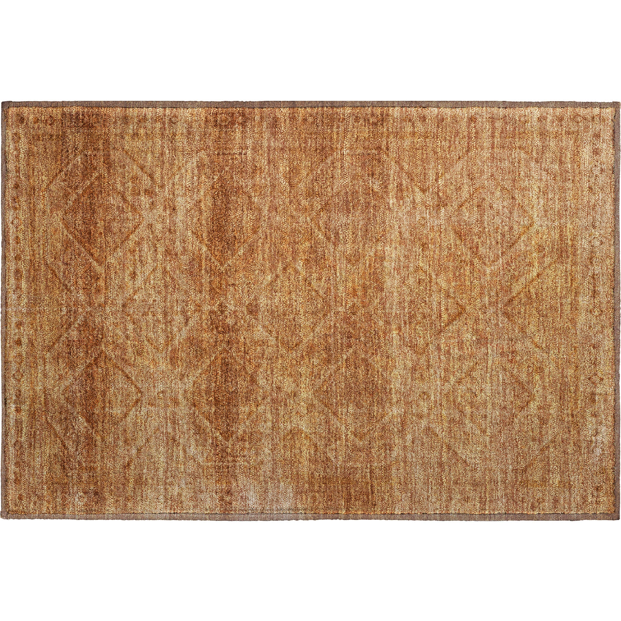 Vienna Machine Washable Transitional Copper Orange Rug 1'8" x 2'6" #shape_Rectangle