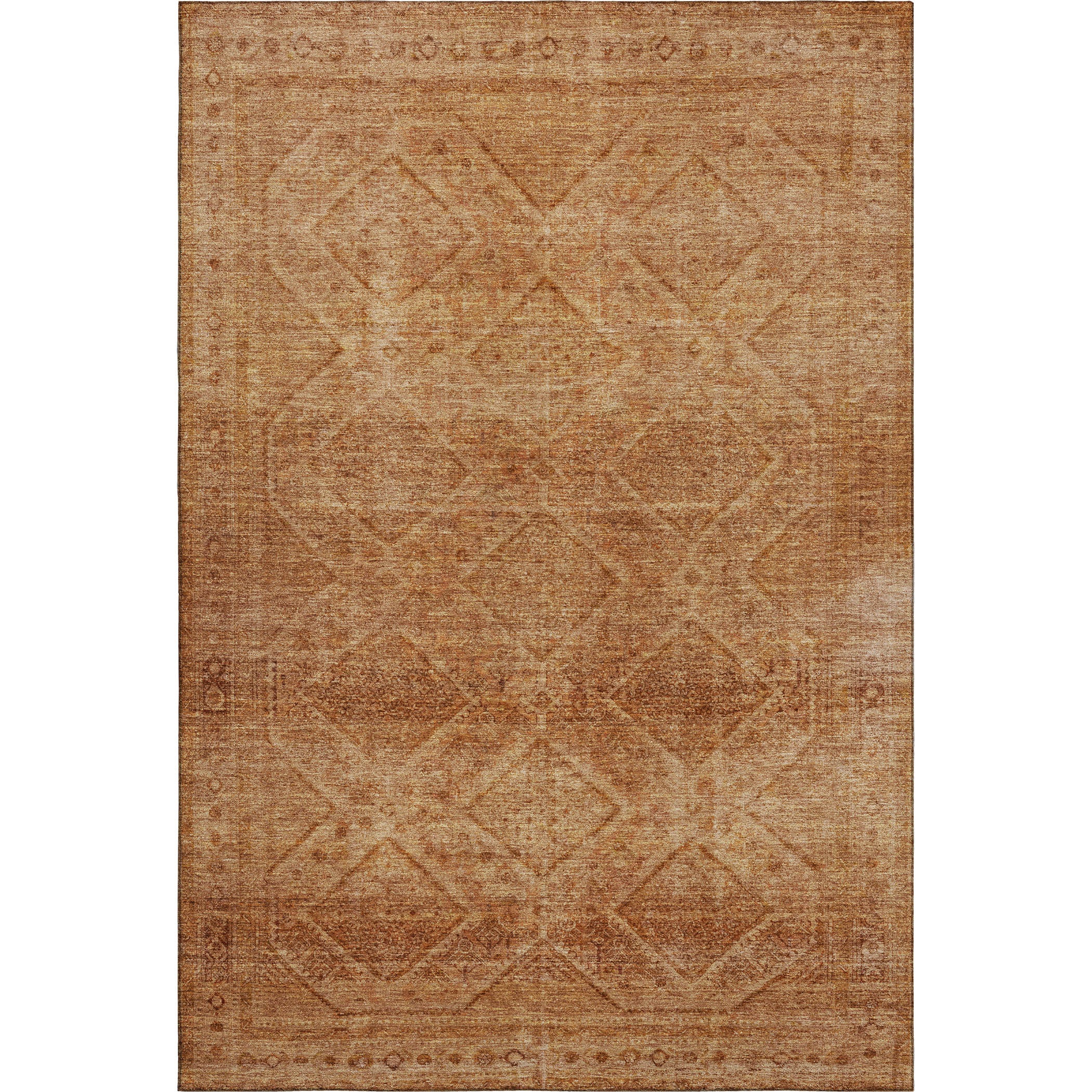 Vienna Machine Washable Transitional Copper Orange Rug 2'6" x 3'10" #shape_Rectangle