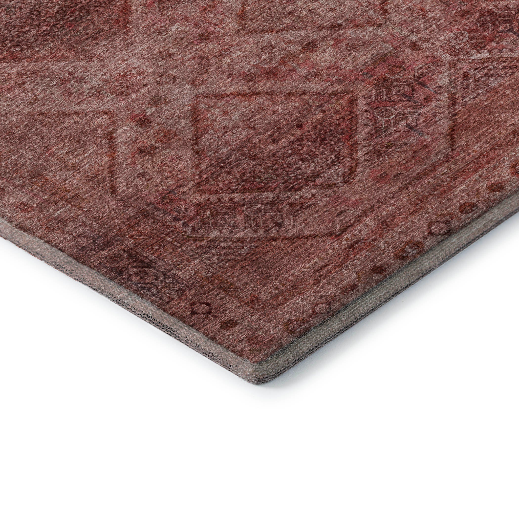 Vienna Machine Washable Transitional Pink Rug 1'8" x 2'6" #shape_Rectangle