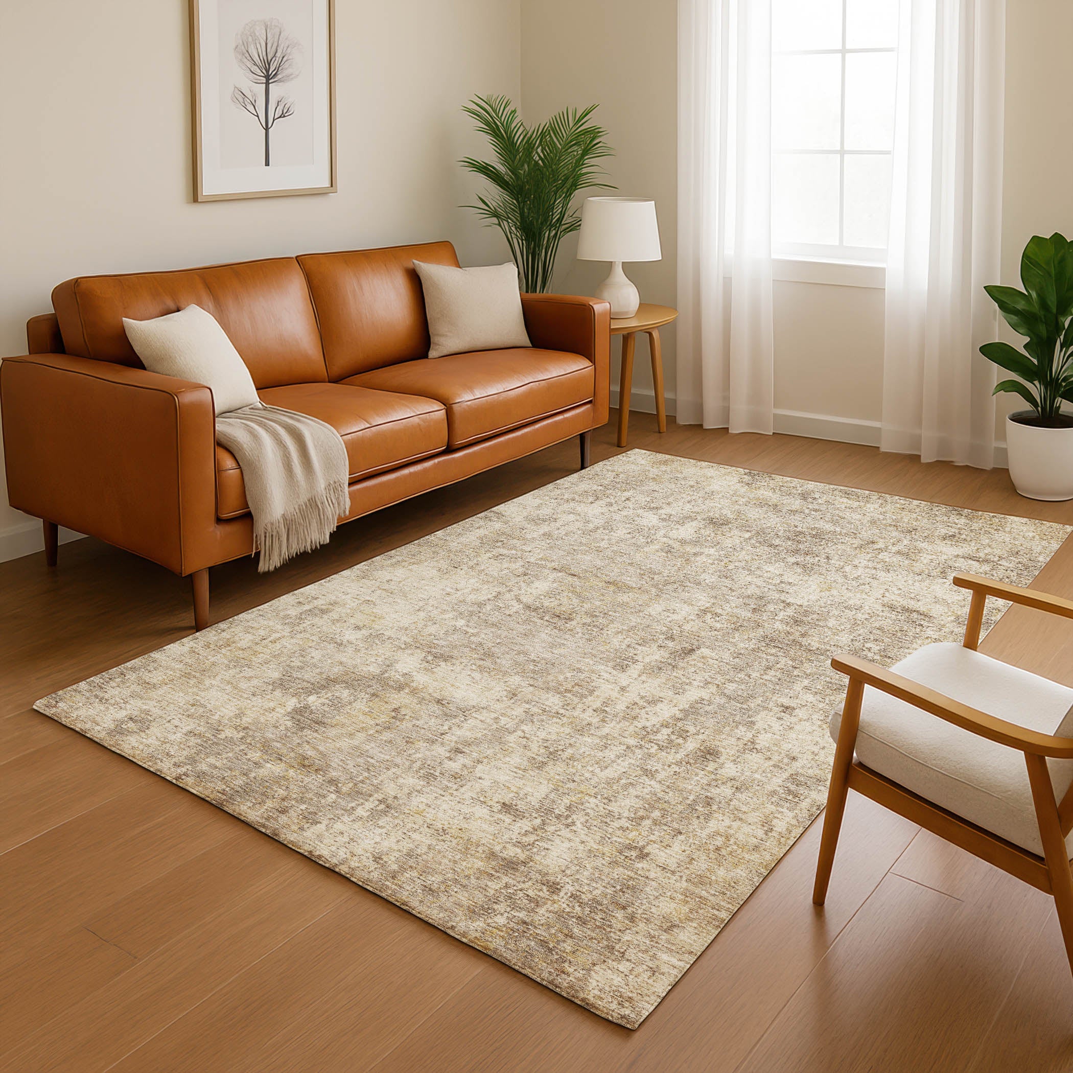 Marrakech Machine Washable Transitional Taupe Brown Rug 2'6" x 3'10" #shape_Rectangle