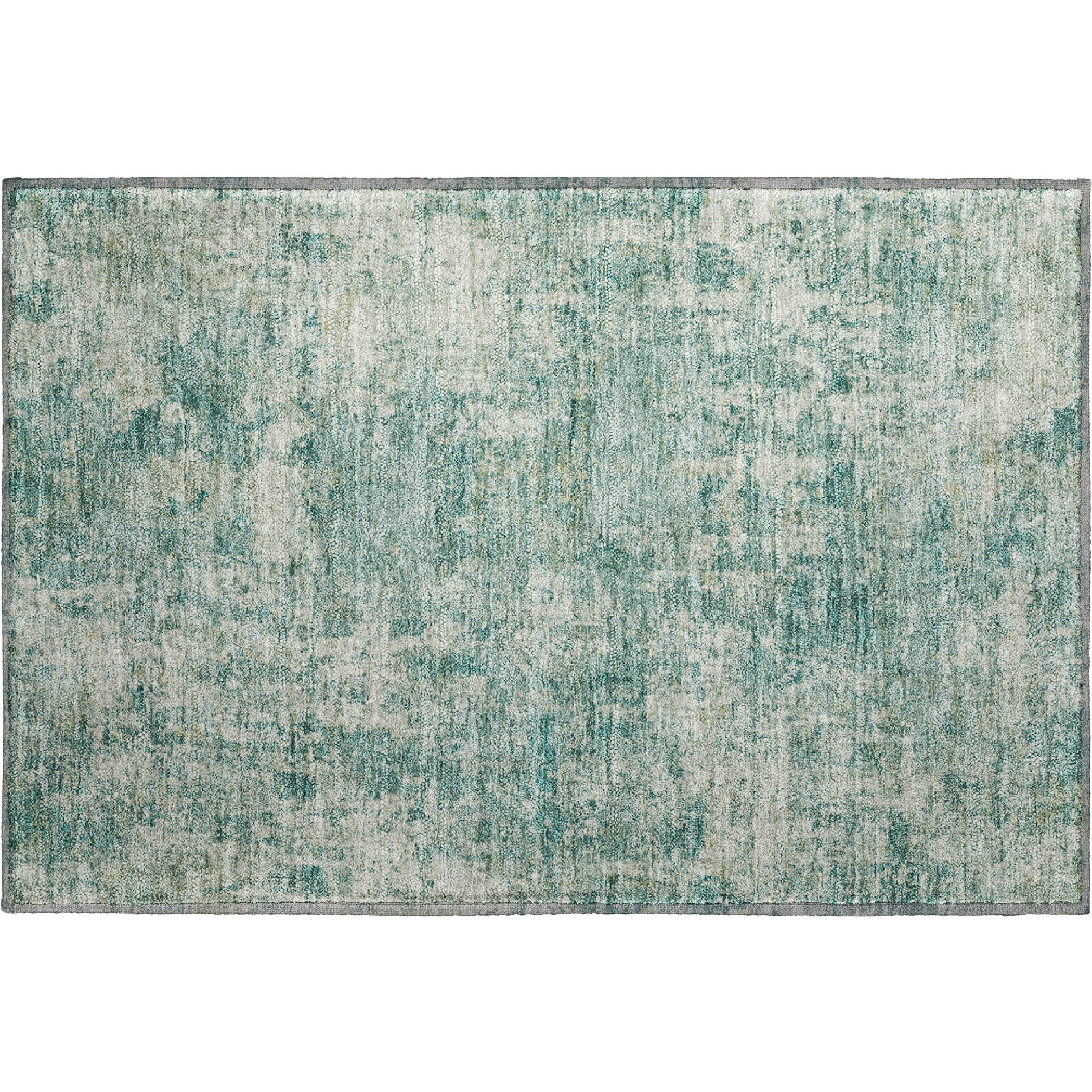 Marrakech Machine Washable Transitional Teal Rug 1'8" x 2'6" #shape_Rectangle