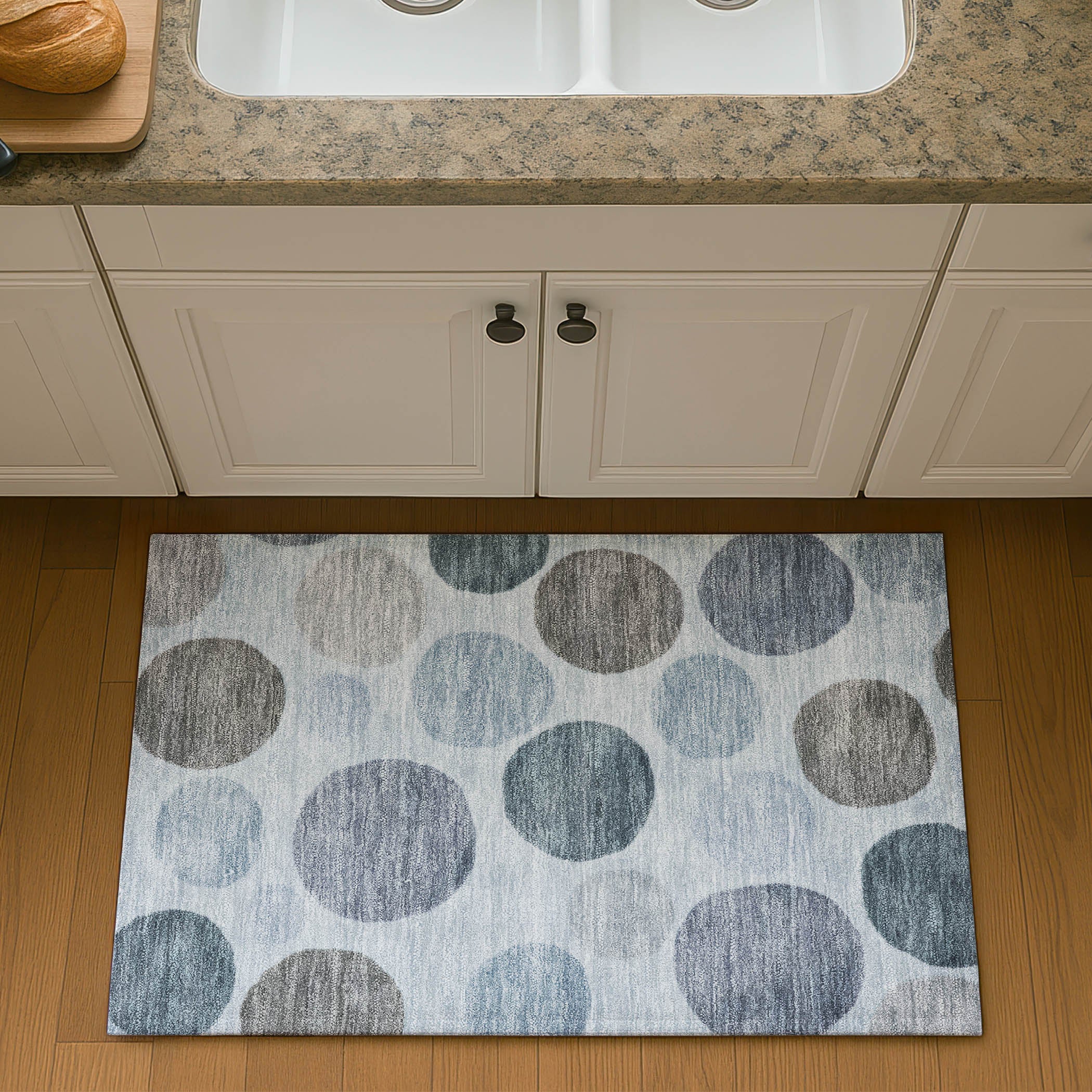 Vienna Machine Washable Transitional Blue Rug 1'8" x 2'6" #shape_Rectangle
