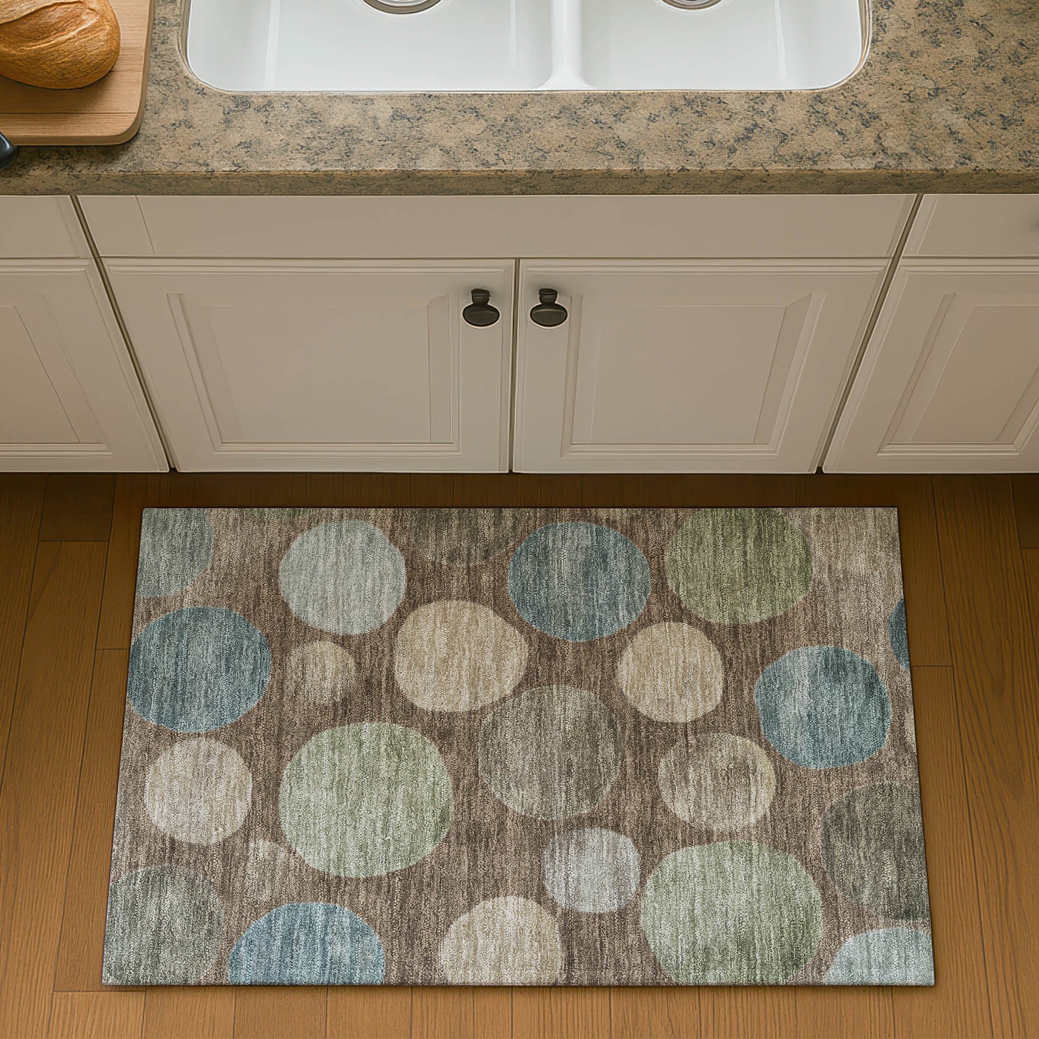 Vienna Machine Washable Transitional Chocolate Brown Rug 1'8" x 2'6" #shape_Rectangle