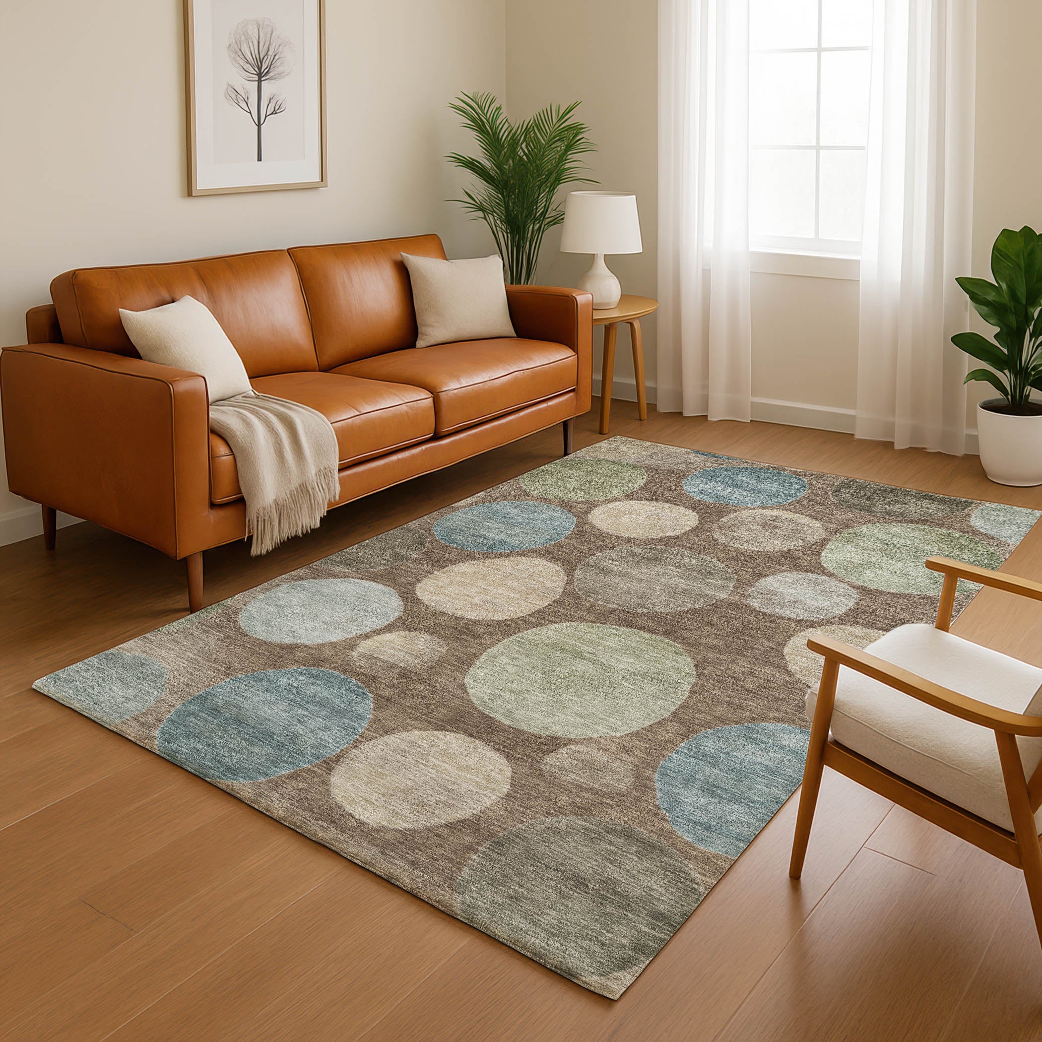 Vienna Machine Washable Transitional Chocolate Brown Rug 2'6" x 3'10" #shape_Rectangle
