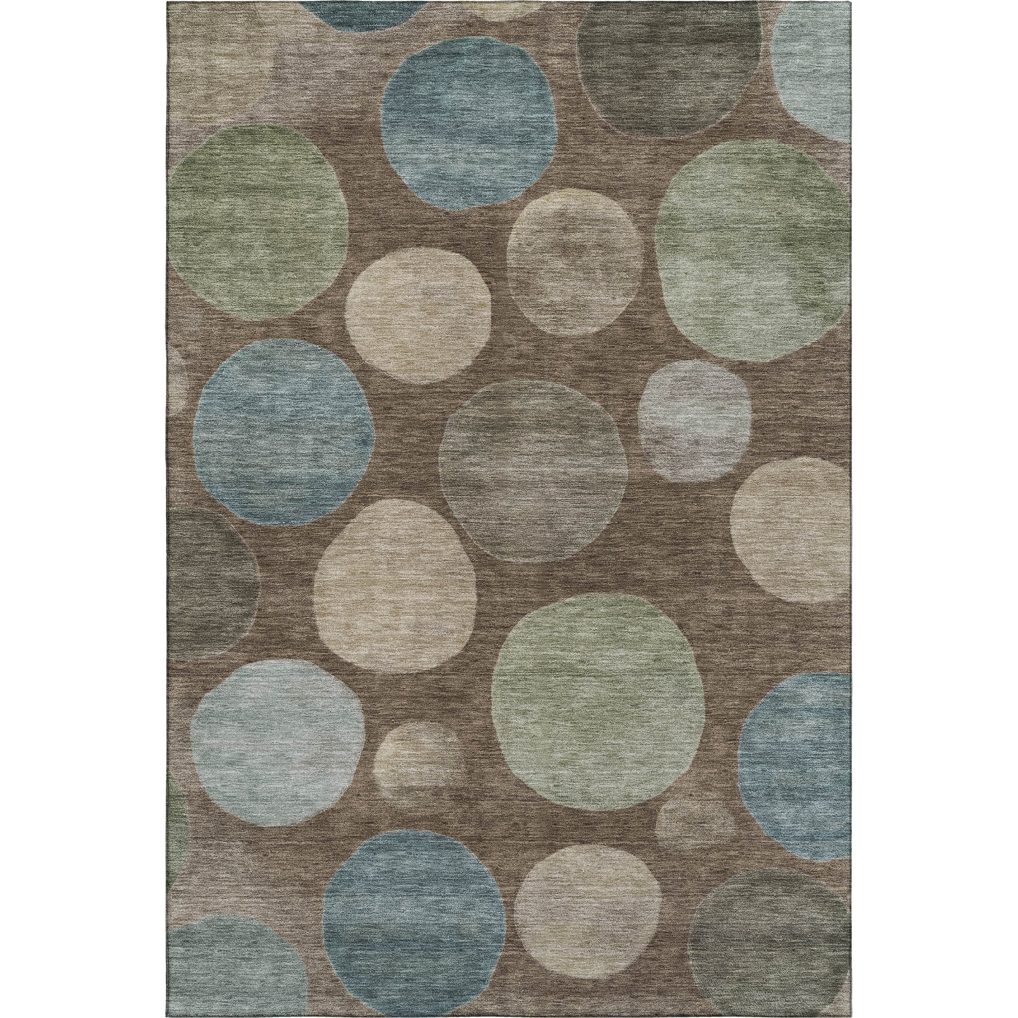 Vienna Machine Washable Transitional Chocolate Brown Rug 2'6" x 3'10" #shape_Rectangle