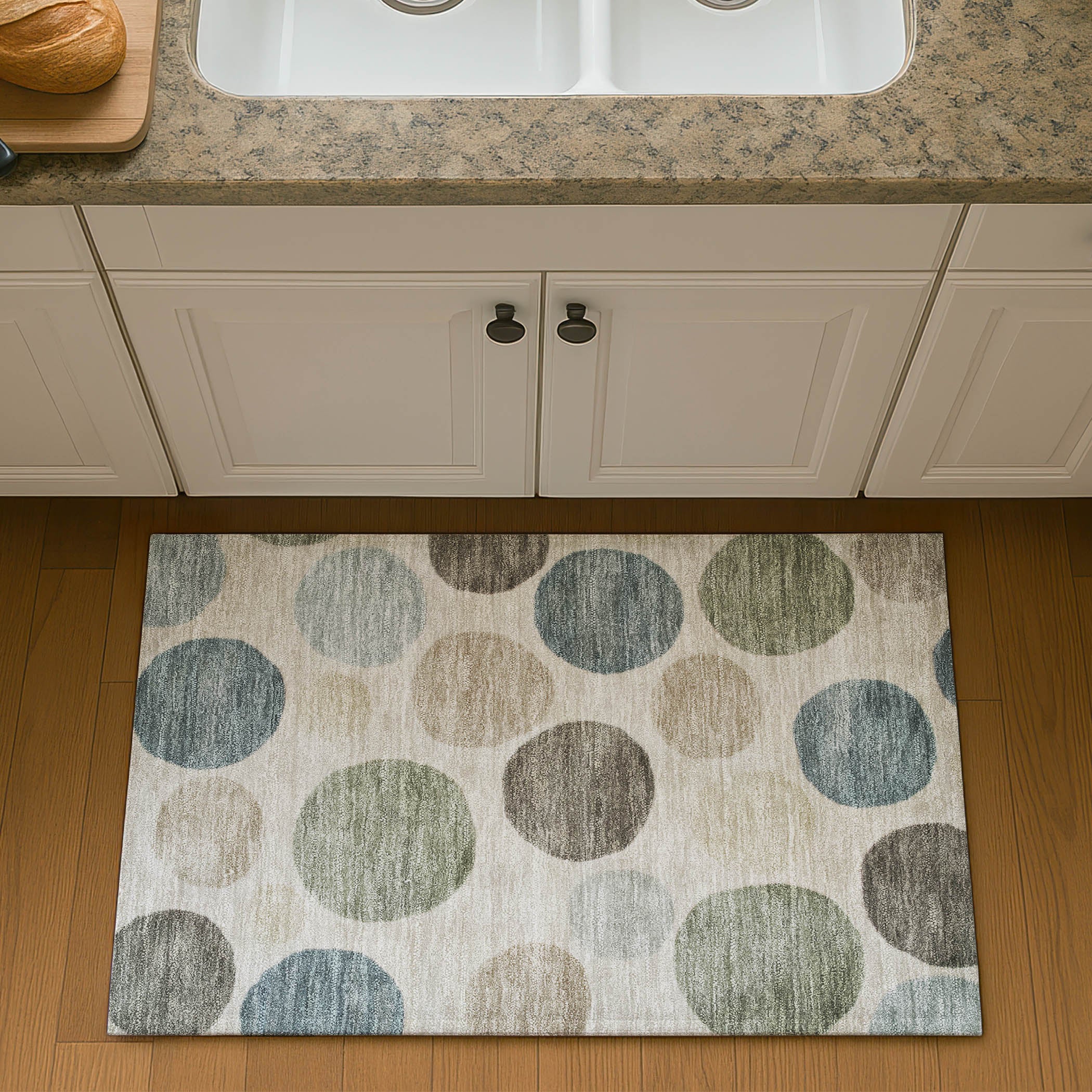Vienna Machine Washable Transitional Khaki Brown Rug 1'8" x 2'6" #shape_Rectangle