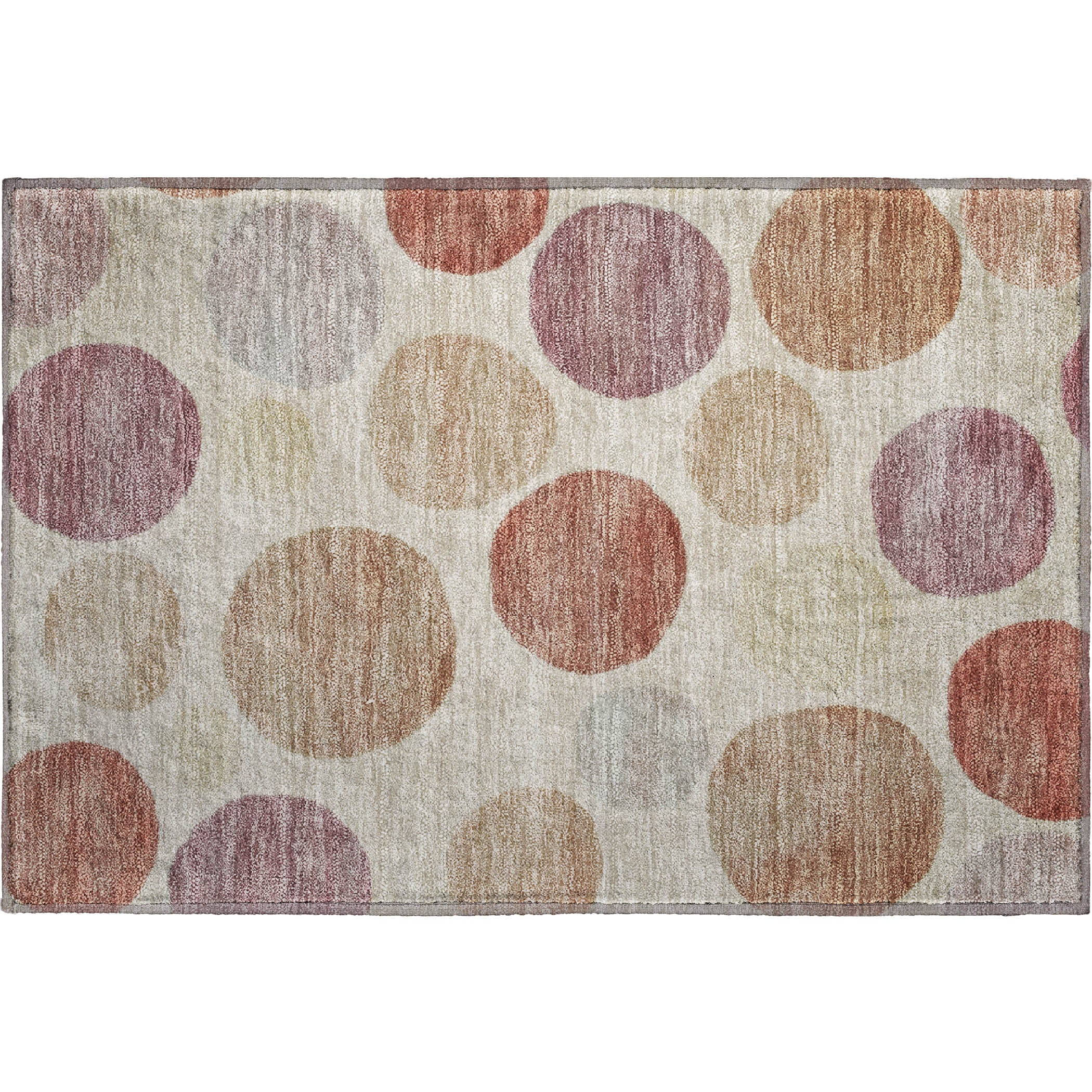 Vienna Machine Washable Transitional Salmon Orange Rug 1'8" x 2'6" #shape_Rectangle
