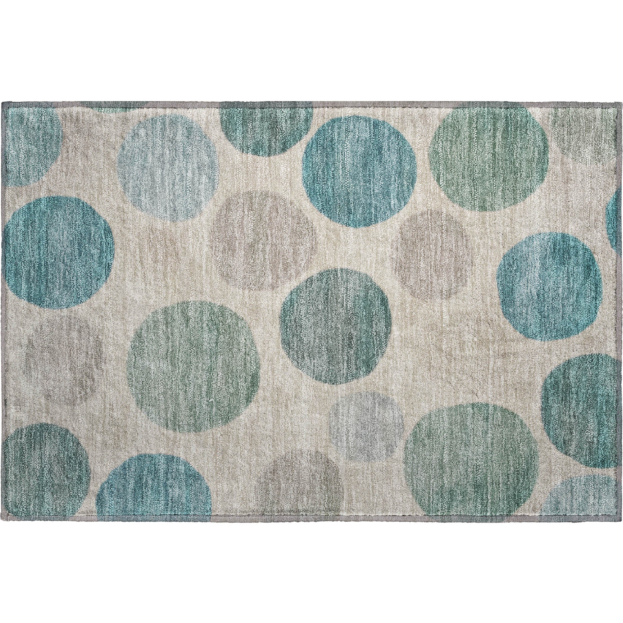 Vienna Machine Washable Transitional Teal Rug 1'8" x 2'6" #shape_Rectangle