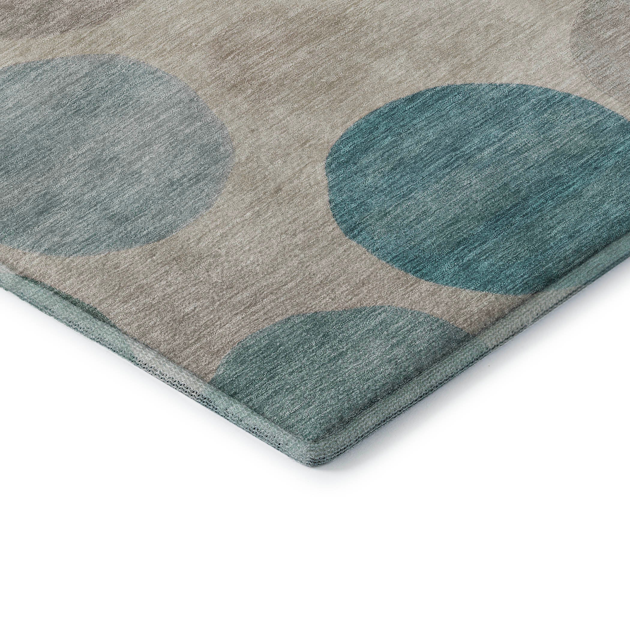 Vienna Machine Washable Transitional Teal Rug 1'8" x 2'6" #shape_Rectangle