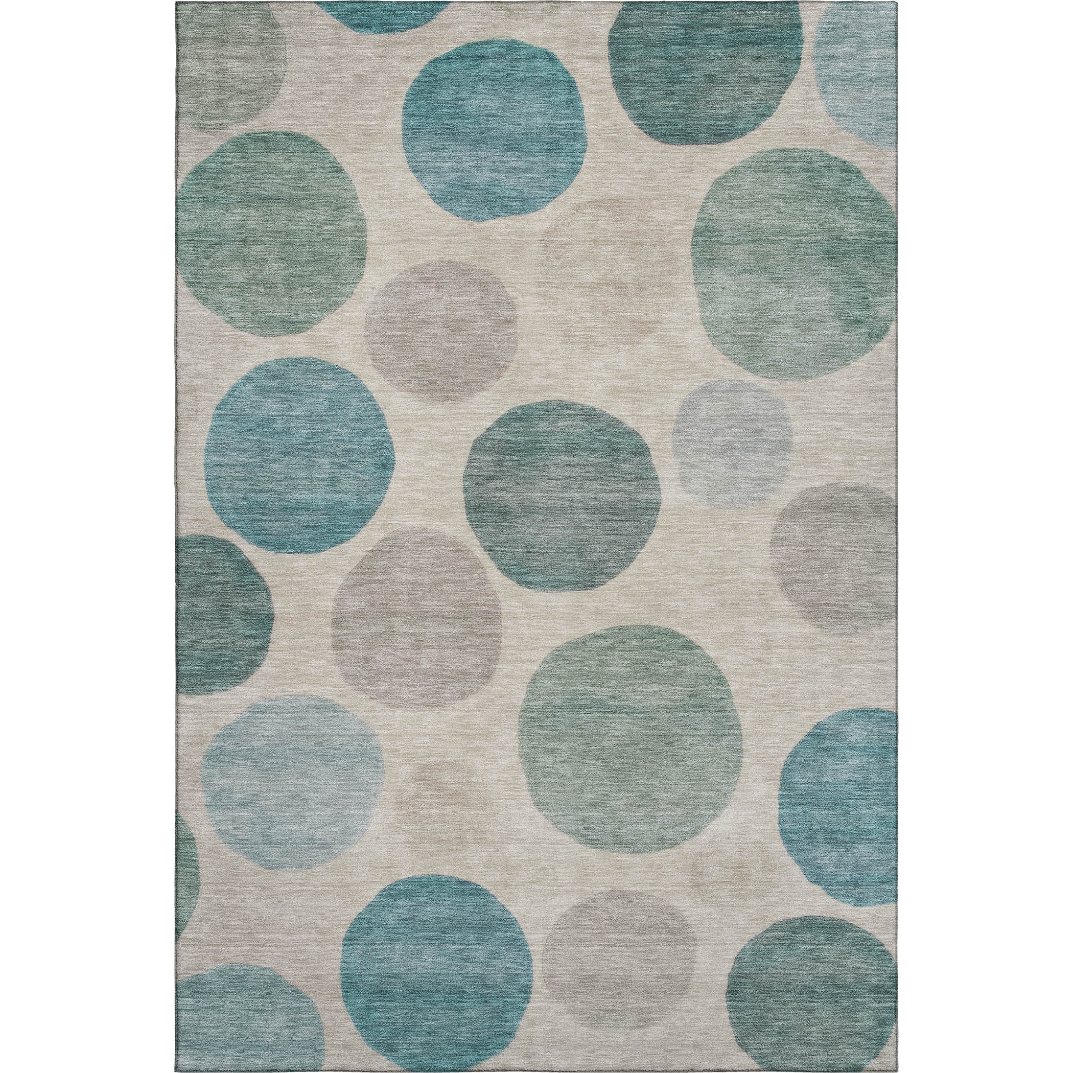 Vienna Machine Washable Transitional Teal Rug 2'6" x 3'10" #shape_Rectangle