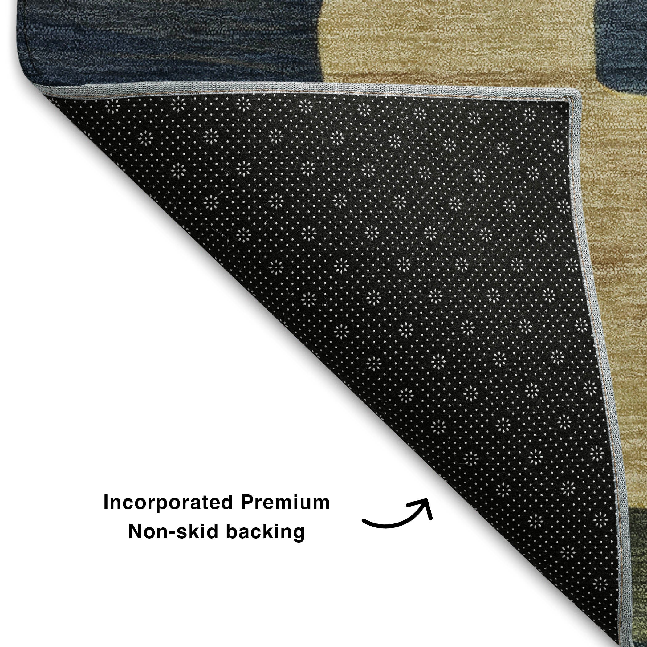 Queenstown Machine Washable Transitional Navy Blue Rug 1'8" x 2'6" #shape_Rectangle