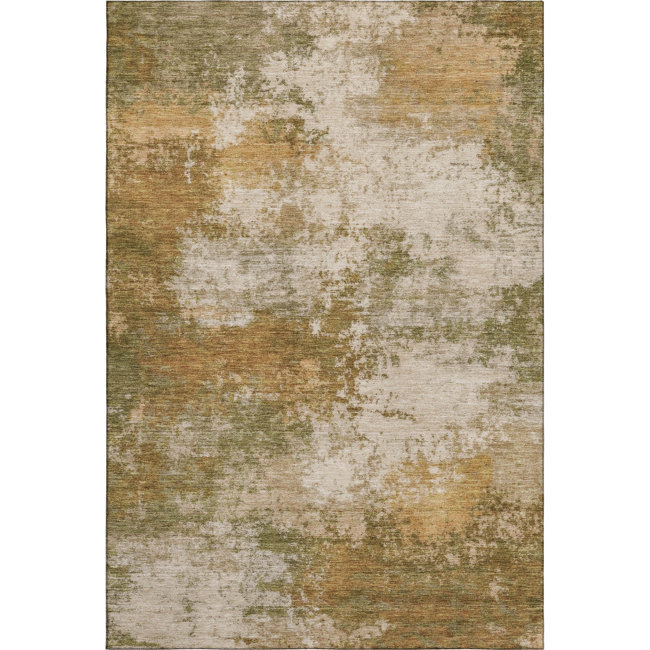 Mdina Machine Washable Transitional Copper Orange Rug 2'6" x 3'10" #shape_Rectangle