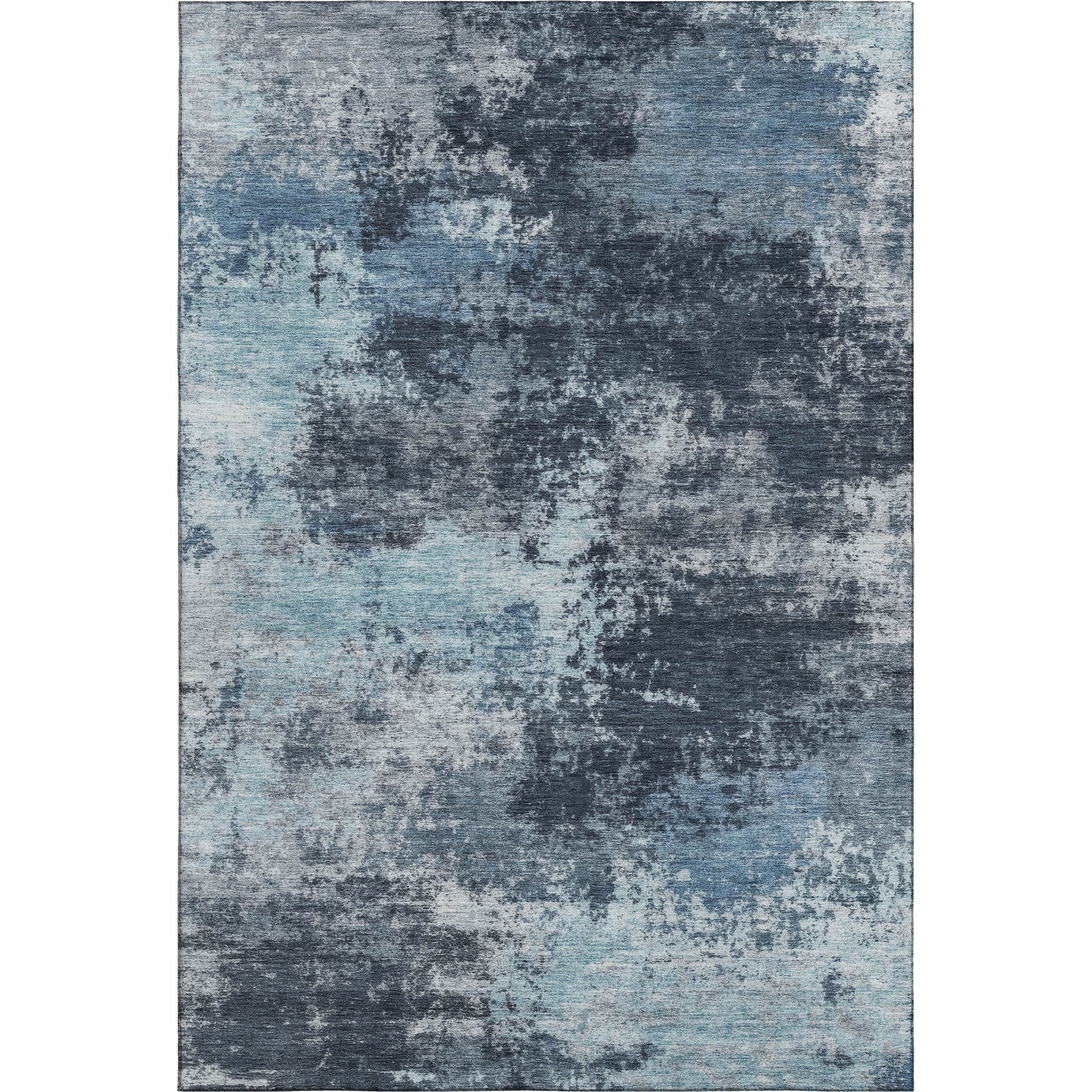 Athens Machine Washable Transitional Blue Rug 2'6" x 3'10" #shape_Rectangle