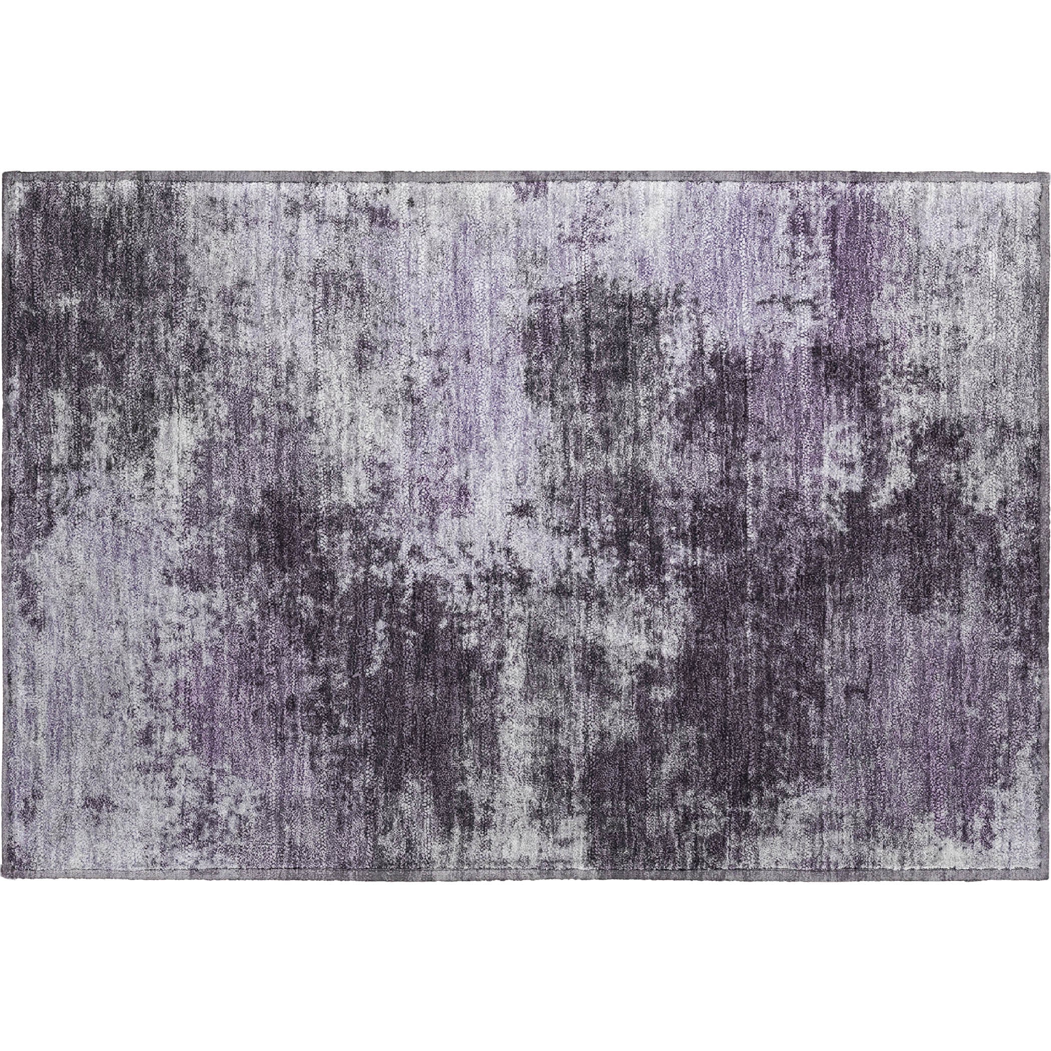 Athens Machine Washable Transitional Purple Rug 1'8" x 2'6" #shape_Rectangle
