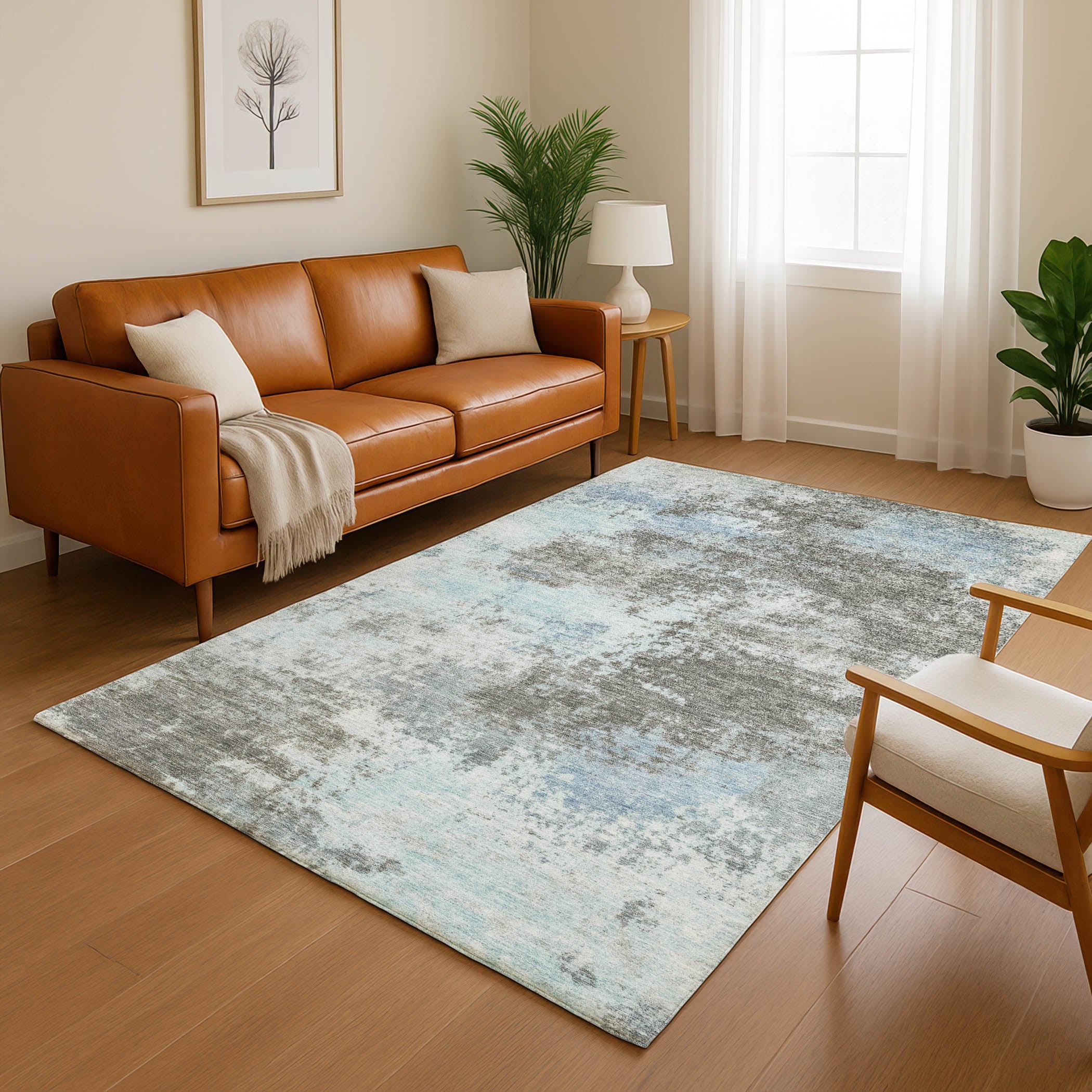 Athens Machine Washable Transitional Taupe Brown Rug 2'6" x 3'10" #shape_Rectangle