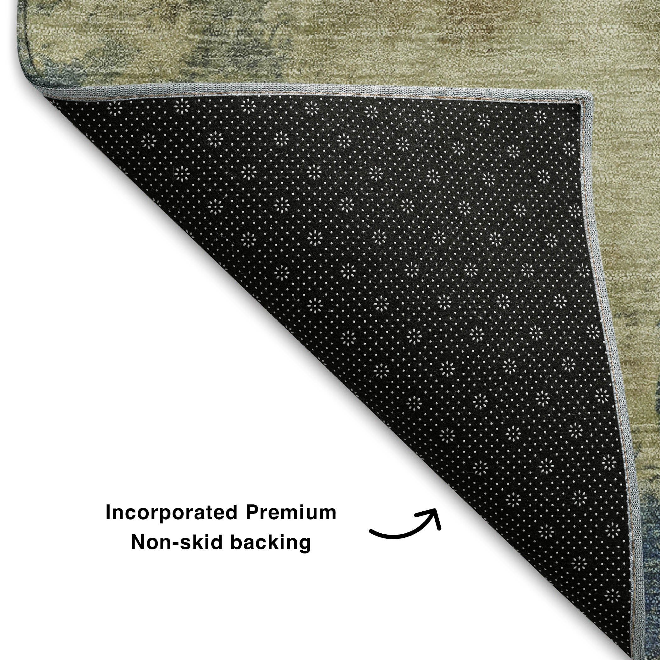Seoul Machine Washable Transitional Navy Blue Rug 1'8" x 2'6" #shape_Rectangle