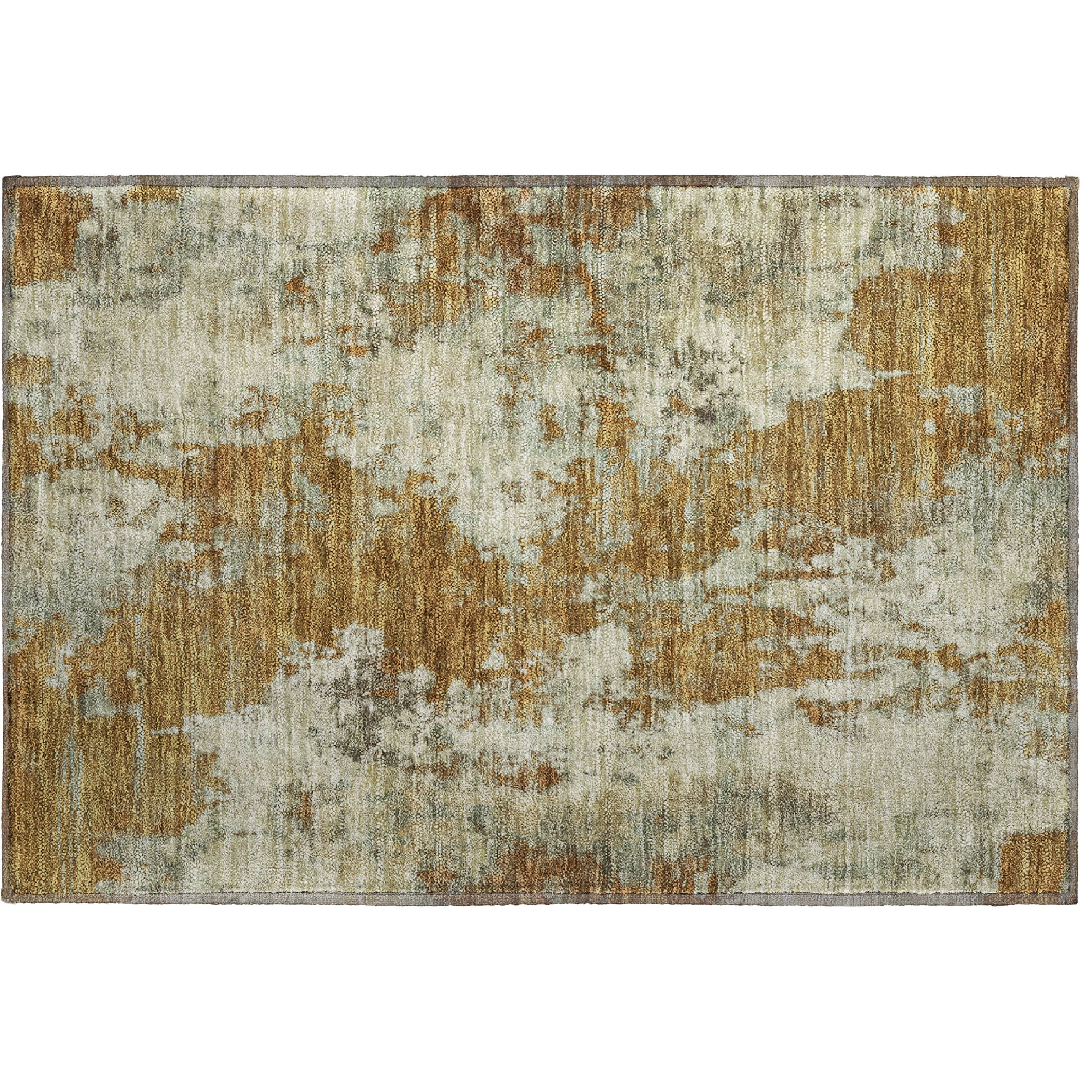 Seoul Machine Washable Transitional Terracotta Orange Rug 1'8" x 2'6" #shape_Rectangle