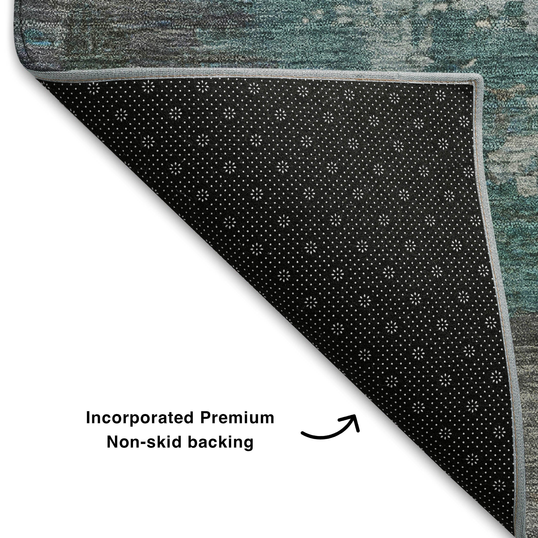 Bangkok Machine Washable Transitional Brown Rug 1'8" x 2'6" #shape_Rectangle