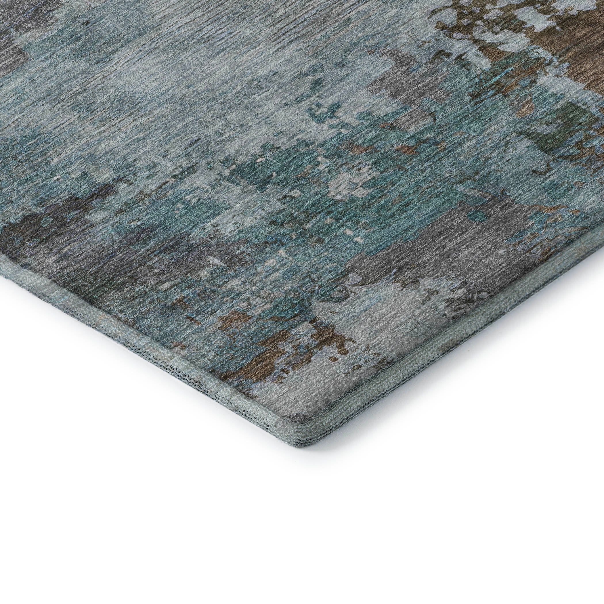 Bangkok Machine Washable Transitional Brown Rug 1'8" x 2'6" #shape_Rectangle