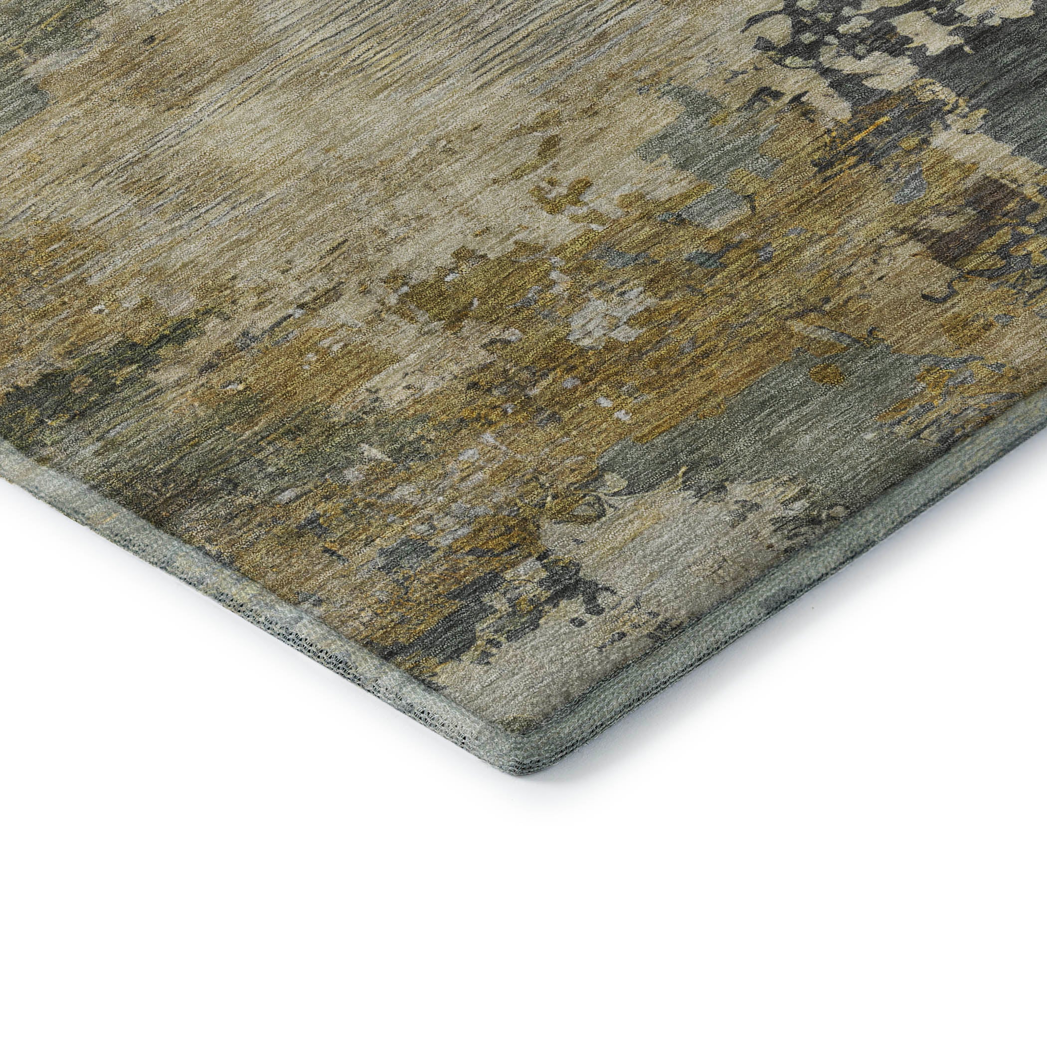 Bangkok Machine Washable Transitional Gray Rug 1'8" x 2'6" #shape_Rectangle