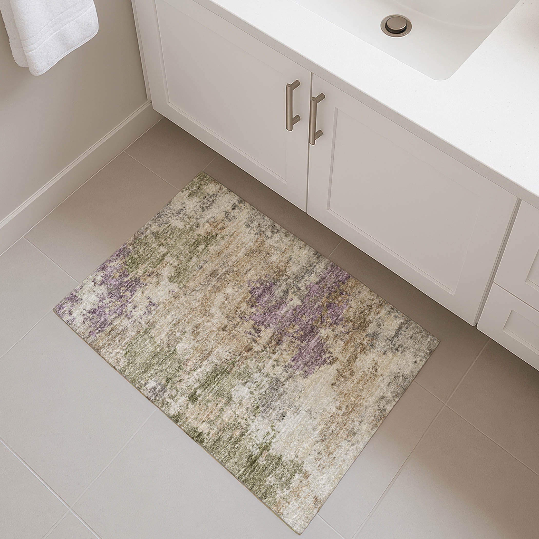 Salzburg Machine Washable Transitional Beige Brown Rug 1'8" x 2'6" #shape_Rectangle