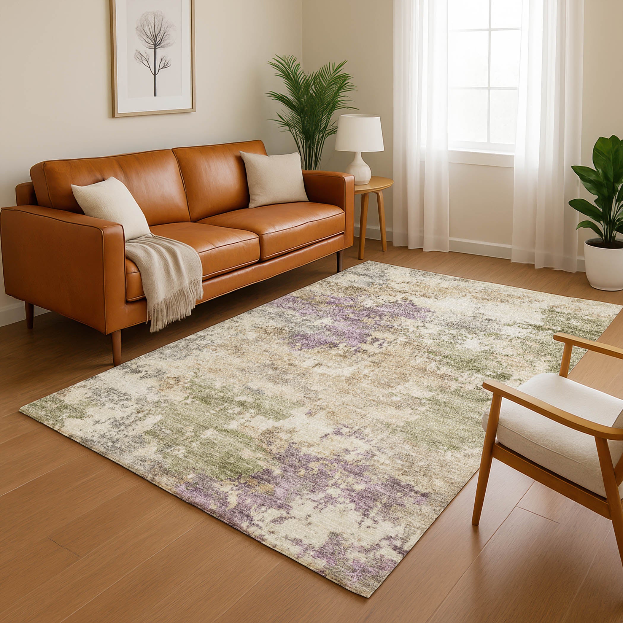 Salzburg Machine Washable Transitional Beige Brown Rug 2'6" x 3'10" #shape_Rectangle