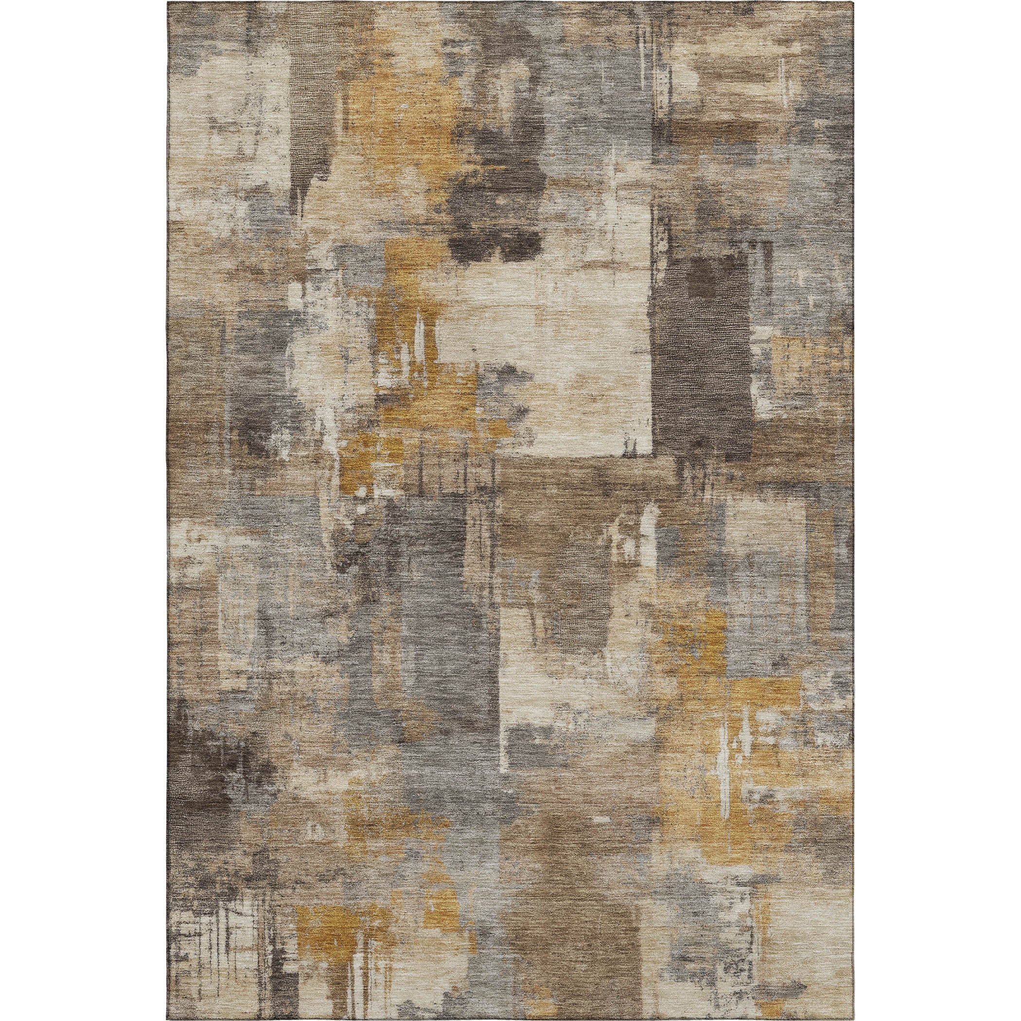 Seville Machine Washable Transitional Brown Rug 2'6" x 3'10" #shape_Rectangle