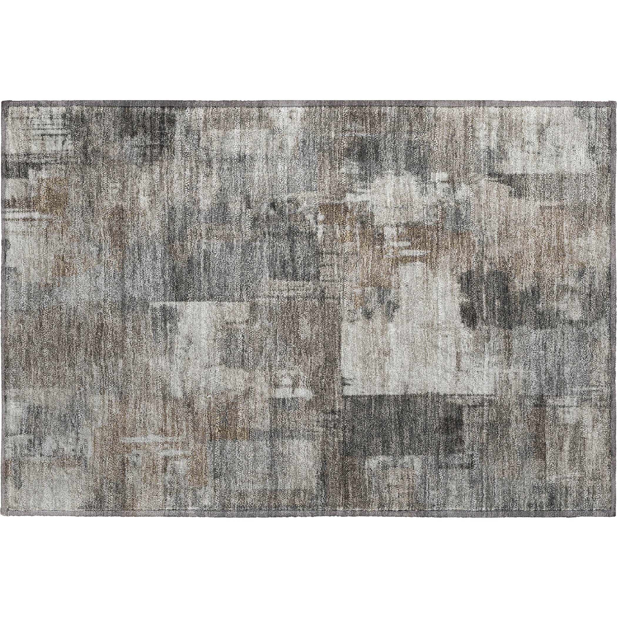 Seville Machine Washable Transitional Pewter Gray Rug 1'8" x 2'6" #shape_Rectangle
