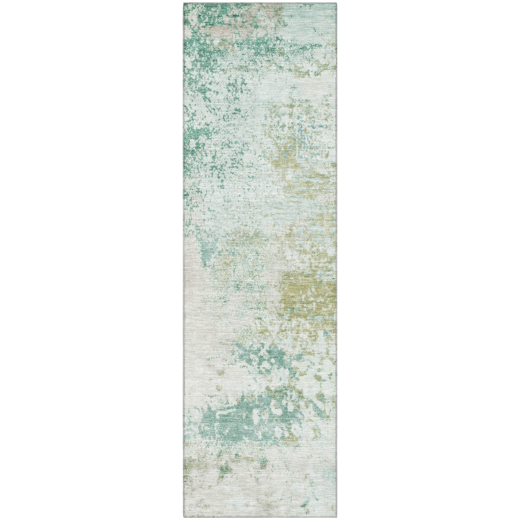 Santorini Machine Washable Transitional Putty Ivory Rug 2'3" x 7'6" #shape_Runner