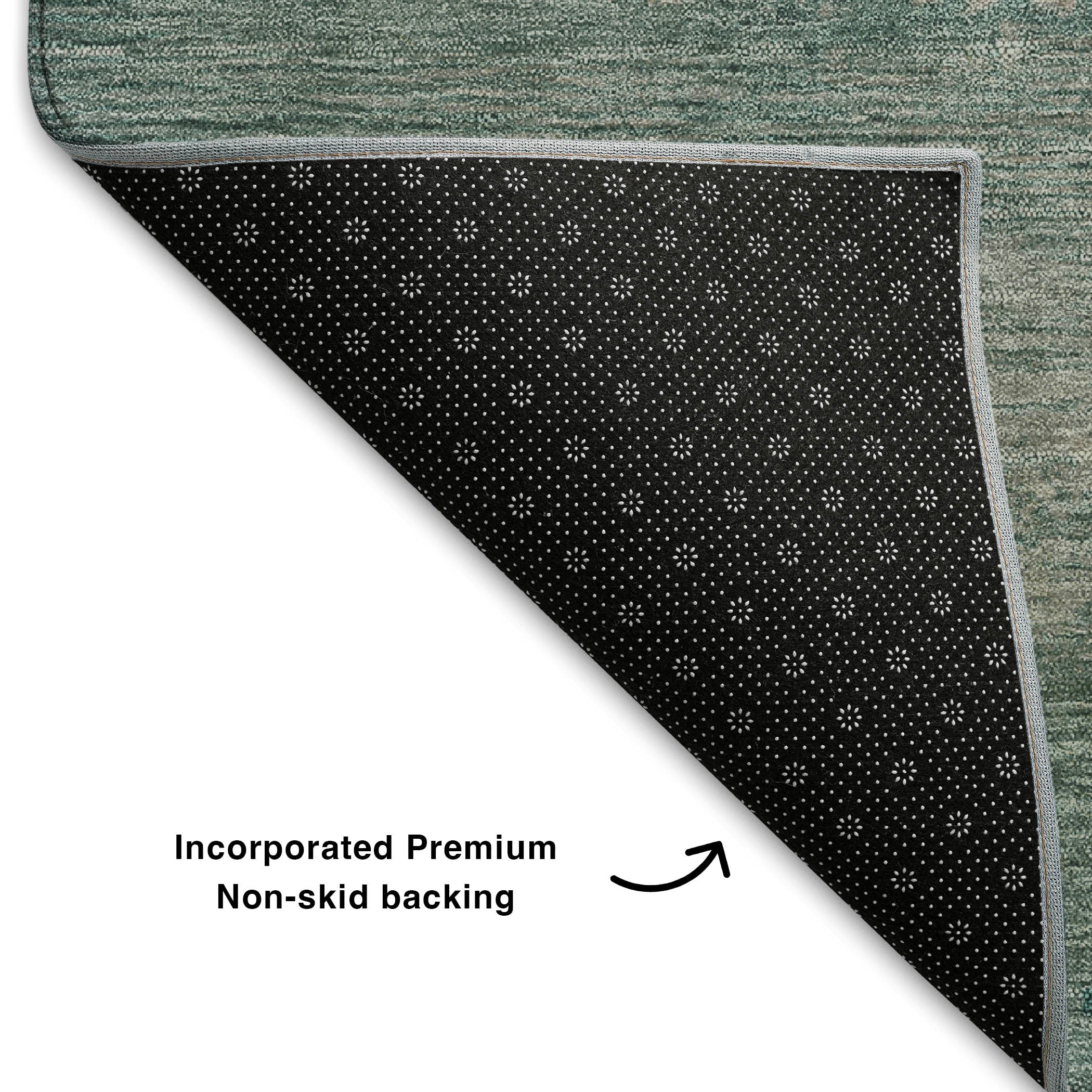 Chiang Mai Machine Washable Transitional Aqua Teal Rug 1'8" x 2'6" #shape_Rectangle