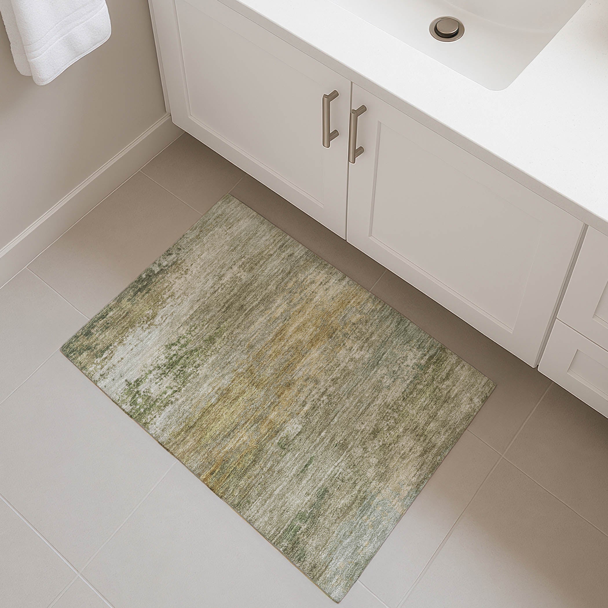 Chiang Mai Machine Washable Transitional Beige Brown Rug 1'8" x 2'6" #shape_Rectangle