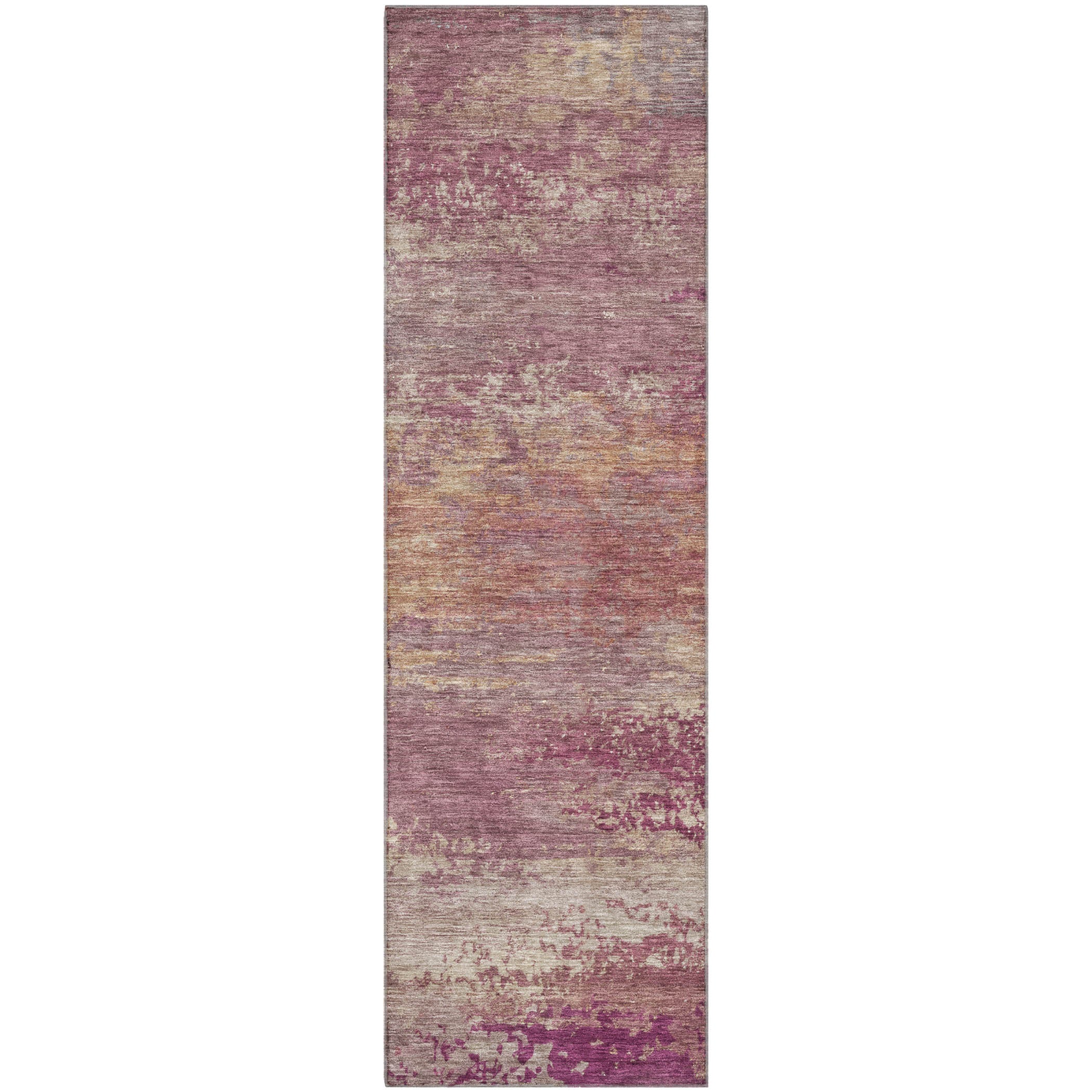 Chiang Mai Machine Washable Transitional Merlot Red Rug 2'3" x 7'6" #shape_Runner