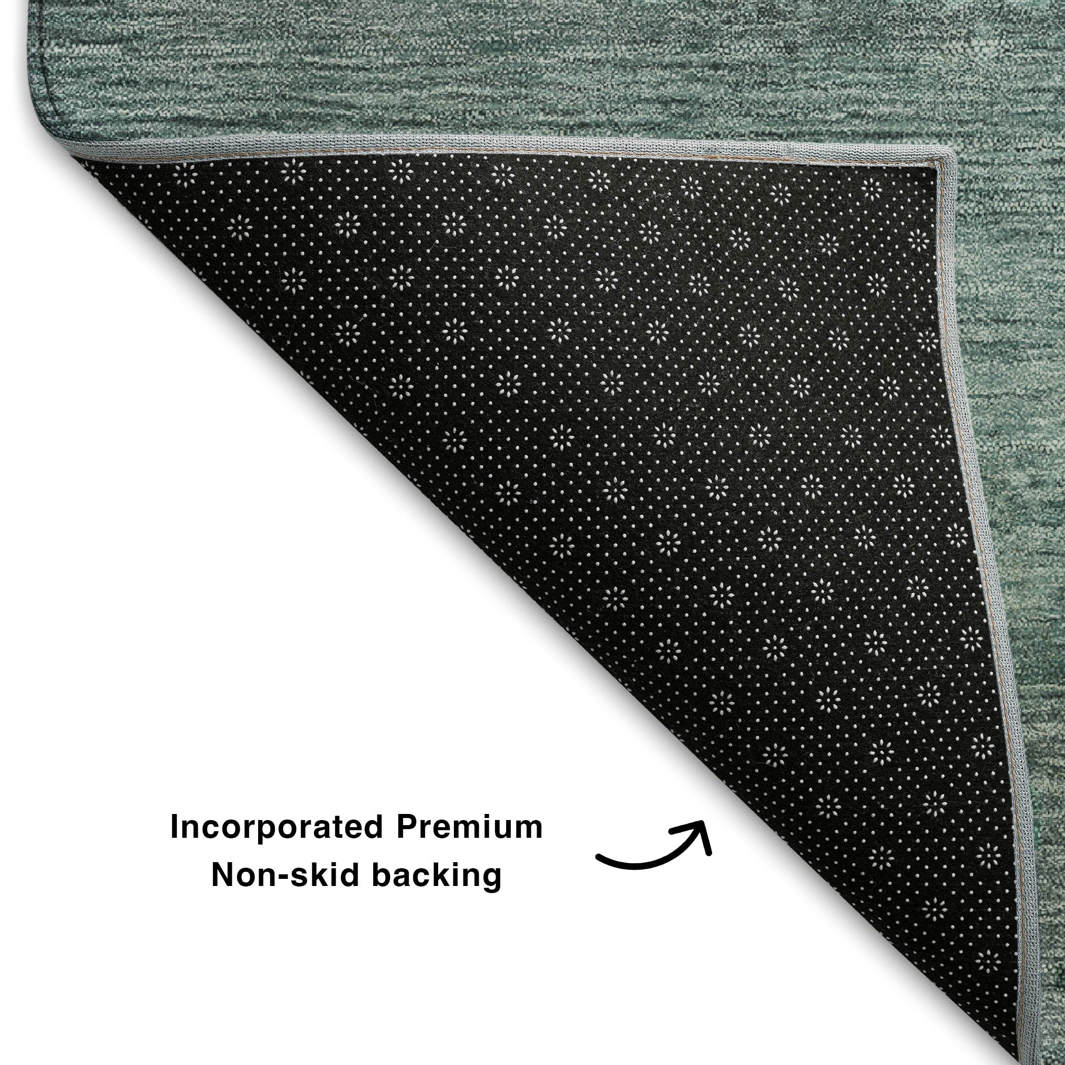 Chiang Mai Machine Washable Transitional Teal Rug 1'8" x 2'6" #shape_Rectangle