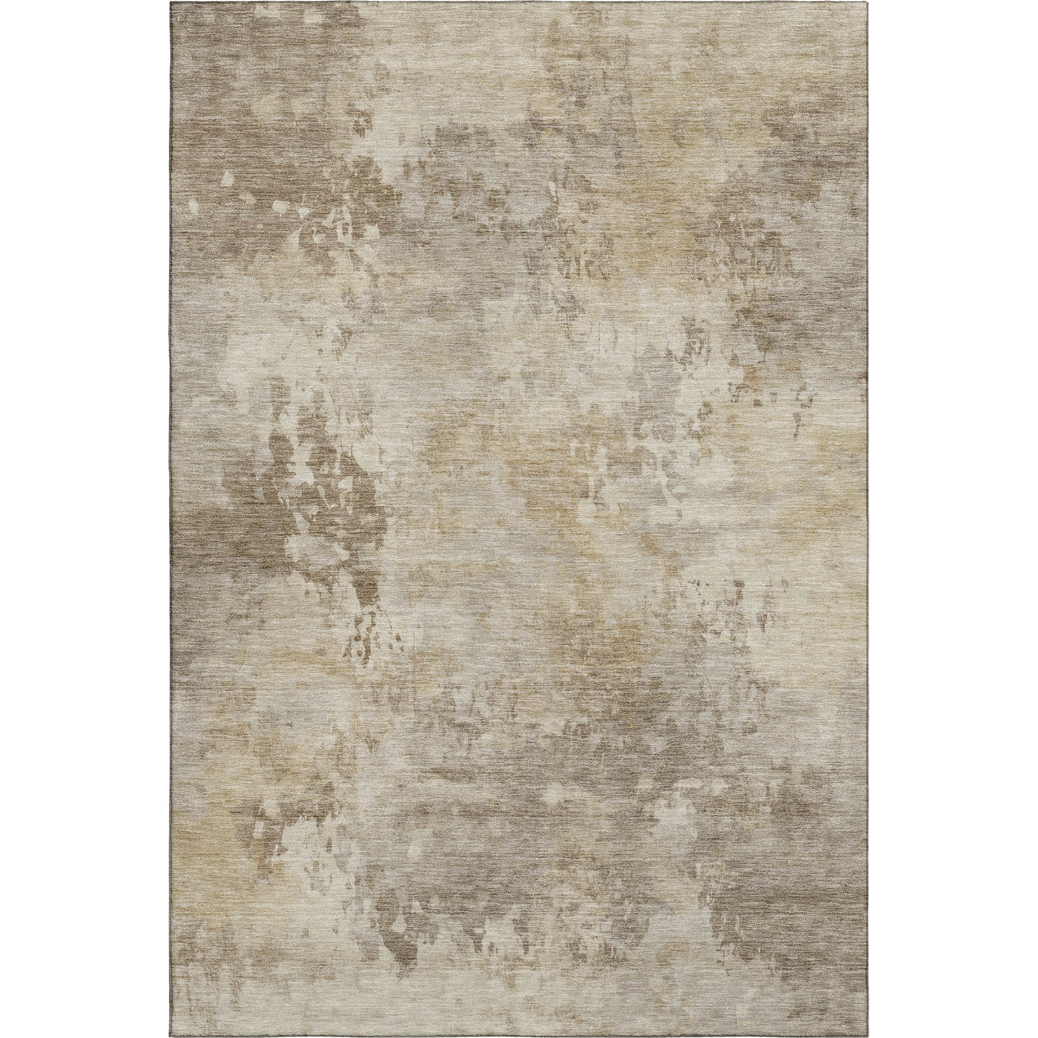 Santorini Machine Washable Transitional Tan Brown Rug 2'6" x 3'10" #shape_Rectangle