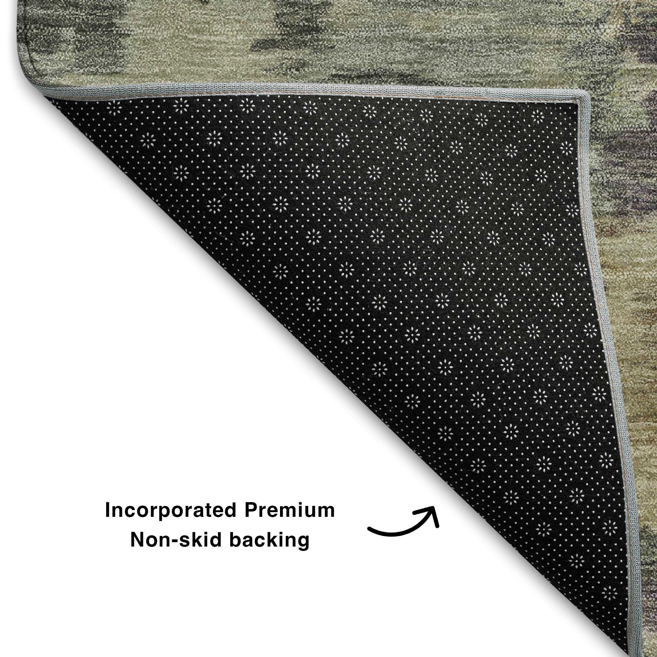 Cusco Machine Washable Transitional Sage Green Rug 1'8" x 2'6" #shape_Rectangle
