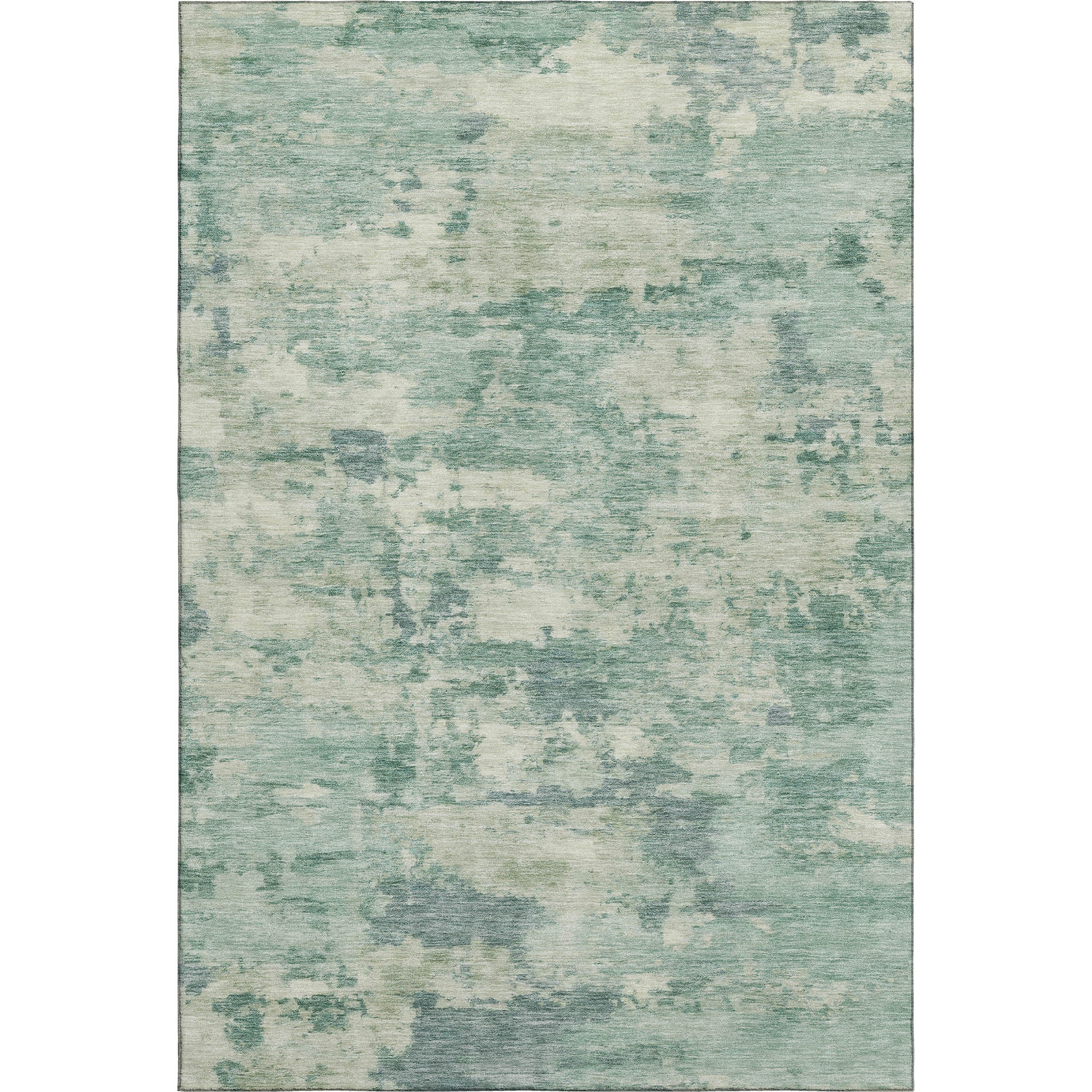 Cusco Machine Washable Transitional Teal Rug 2'6" x 3'10" #shape_Rectangle