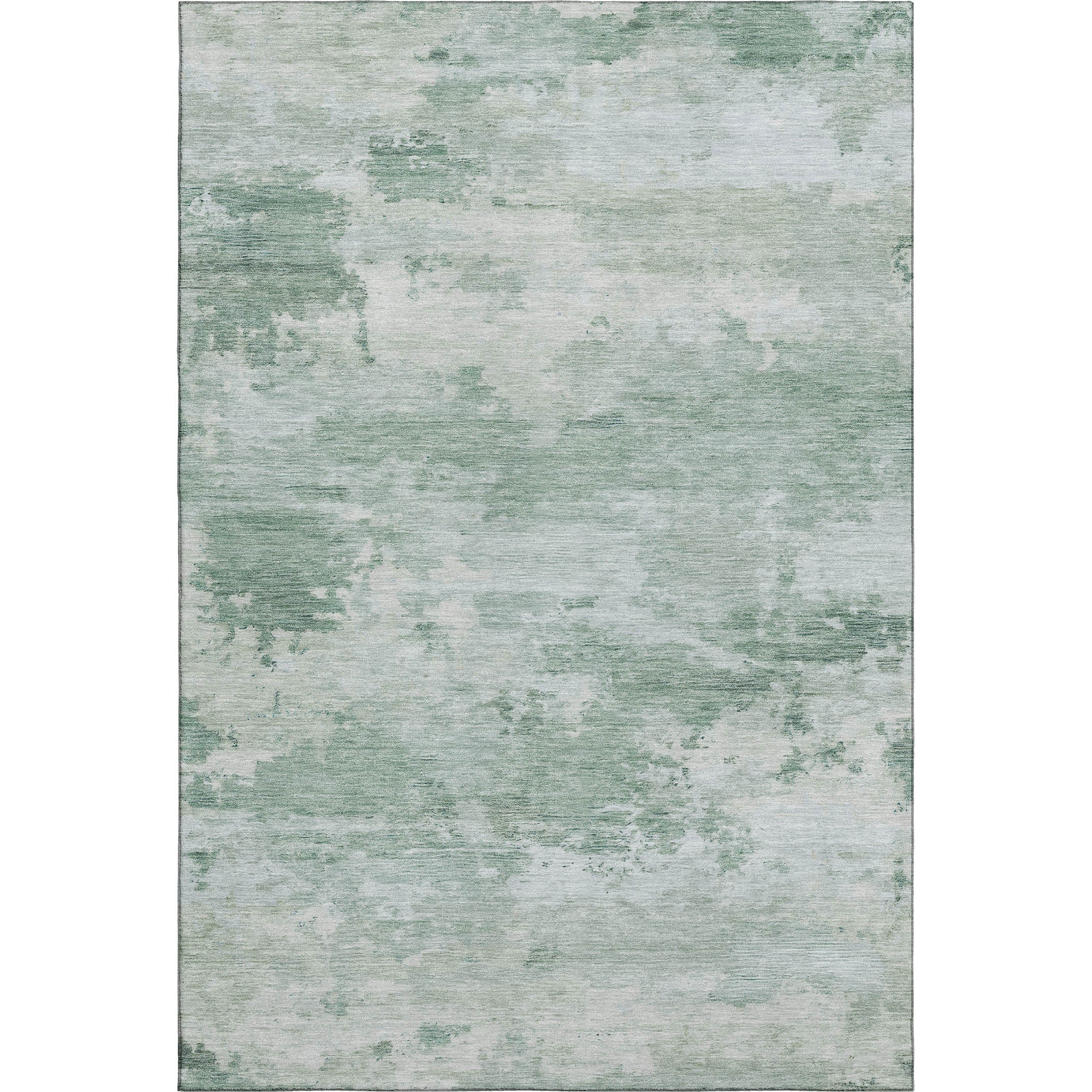 Seoul Machine Washable Transitional Mint Green Rug 2'6" x 3'10" #shape_Rectangle