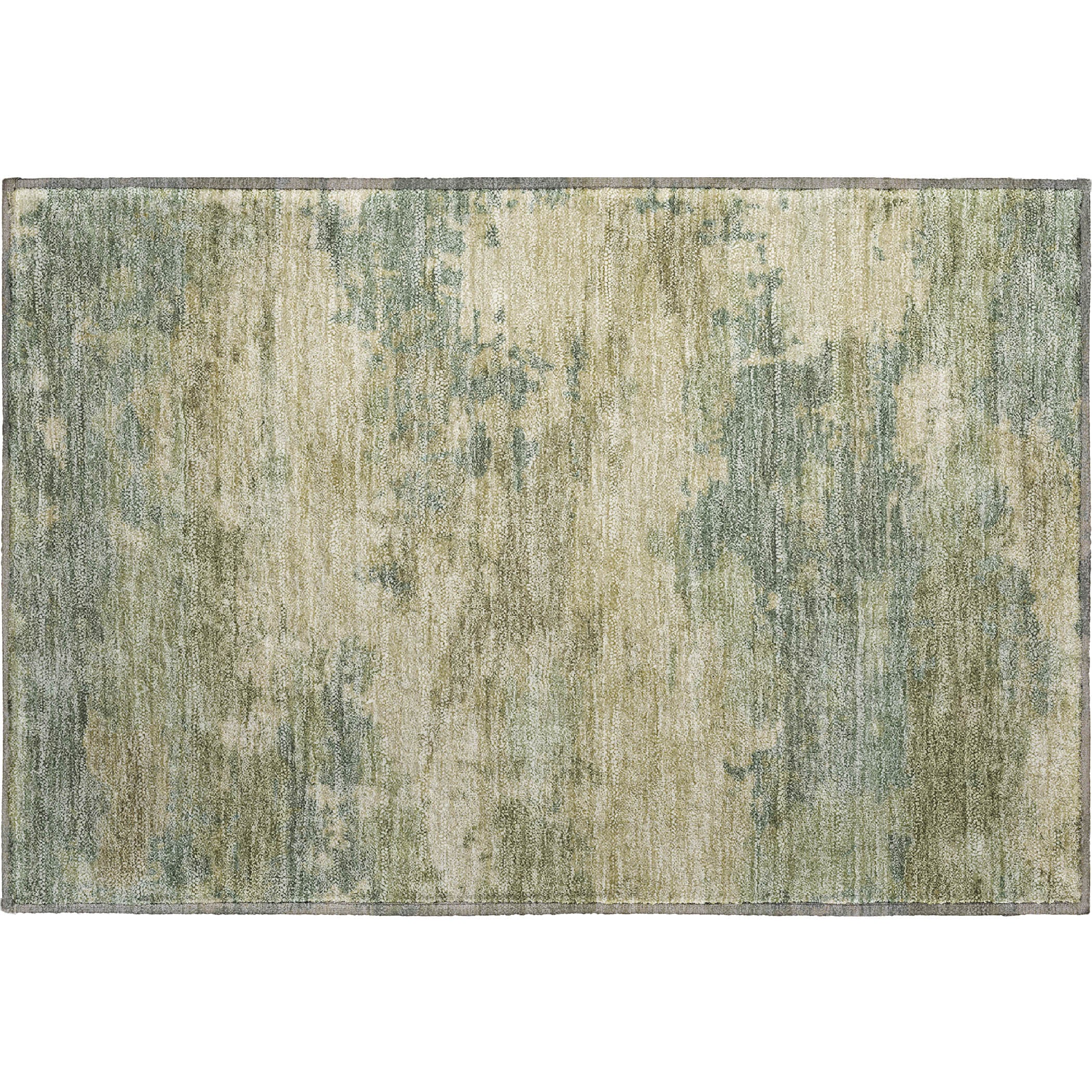 Seoul Machine Washable Transitional Seafoam Blue Rug 1'8" x 2'6" #shape_Rectangle