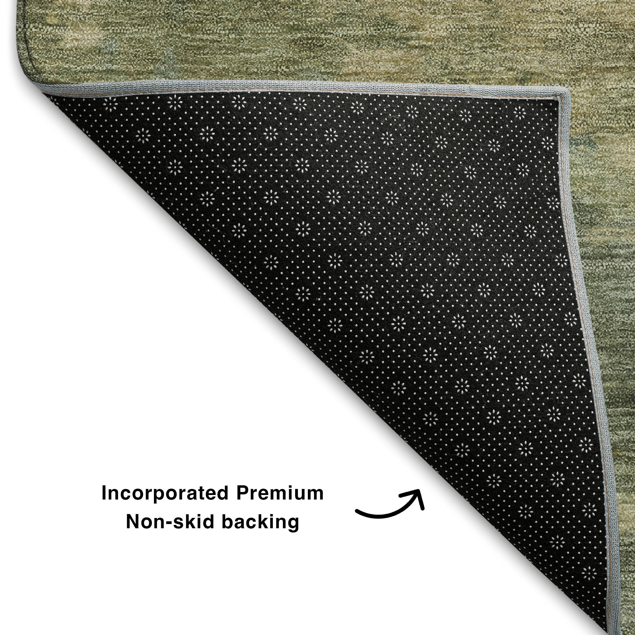Seoul Machine Washable Transitional Seafoam Blue Rug 1'8" x 2'6" #shape_Rectangle