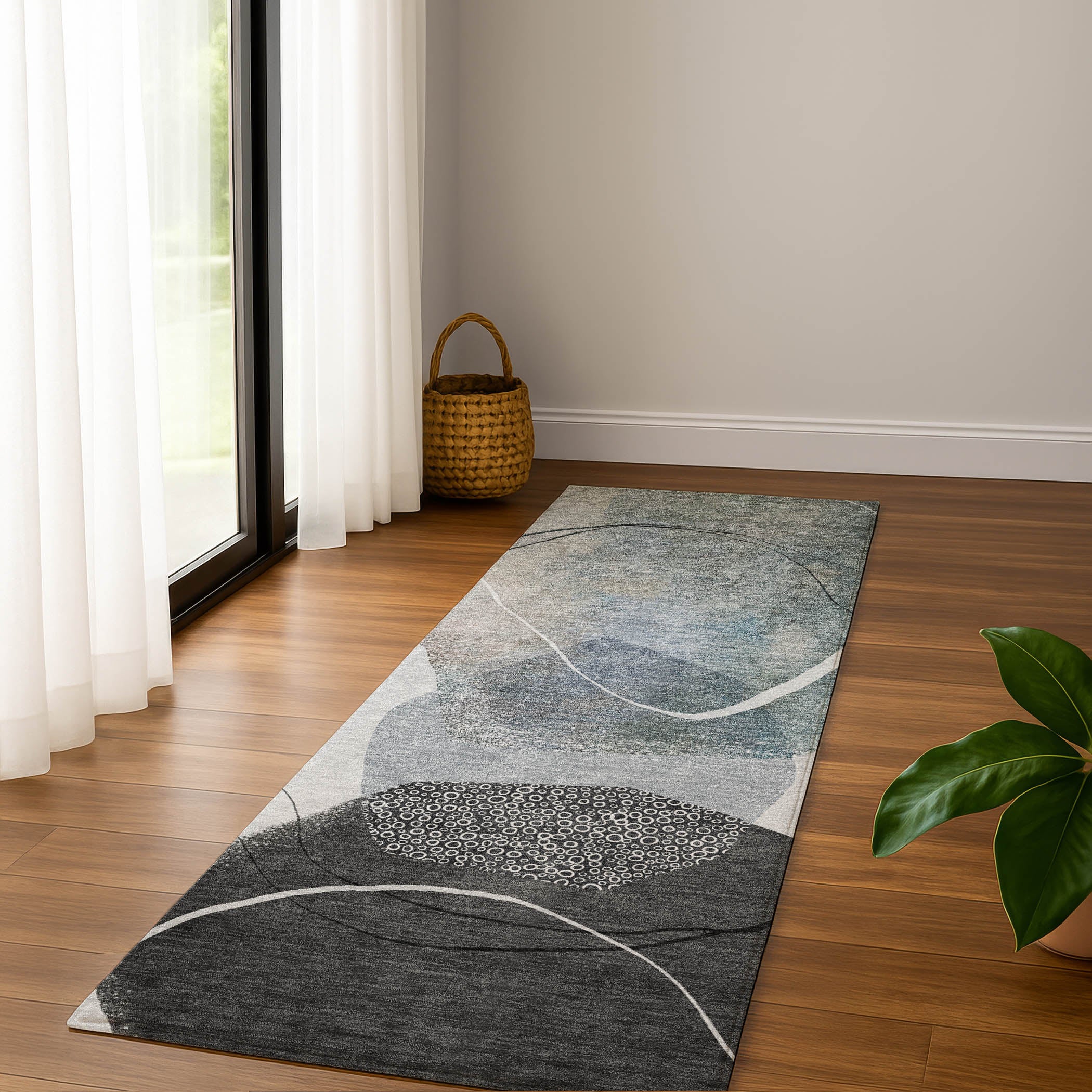 Mostar Machine Washable Transitional Ivory Rug 2'3" x 7'6" #shape_Runner