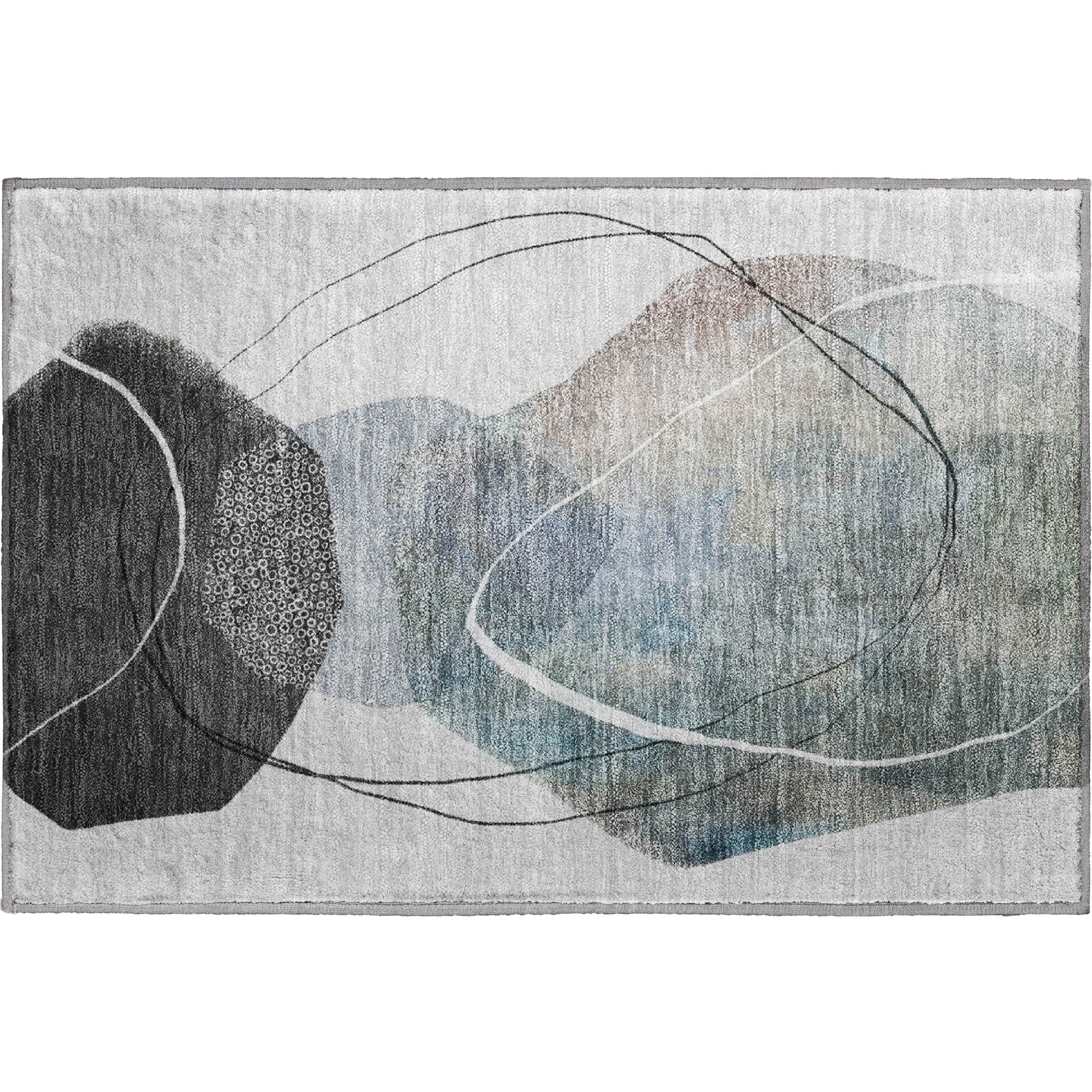 Mostar Machine Washable Transitional Ivory Rug 1'8" x 2'6" #shape_Rectangle