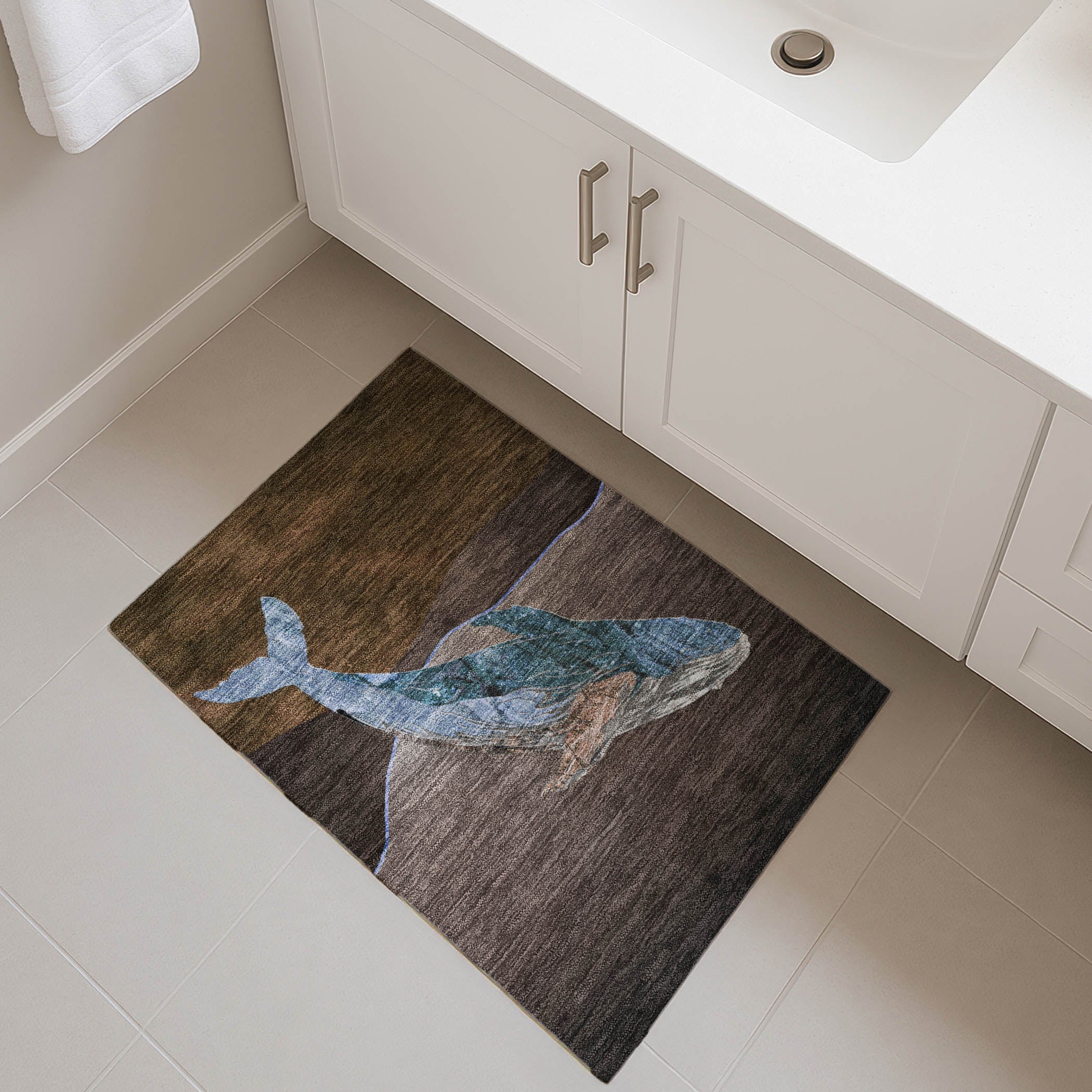Valletta Machine Washable Transitional Brown Rug 1'8" x 2'6" #shape_Rectangle