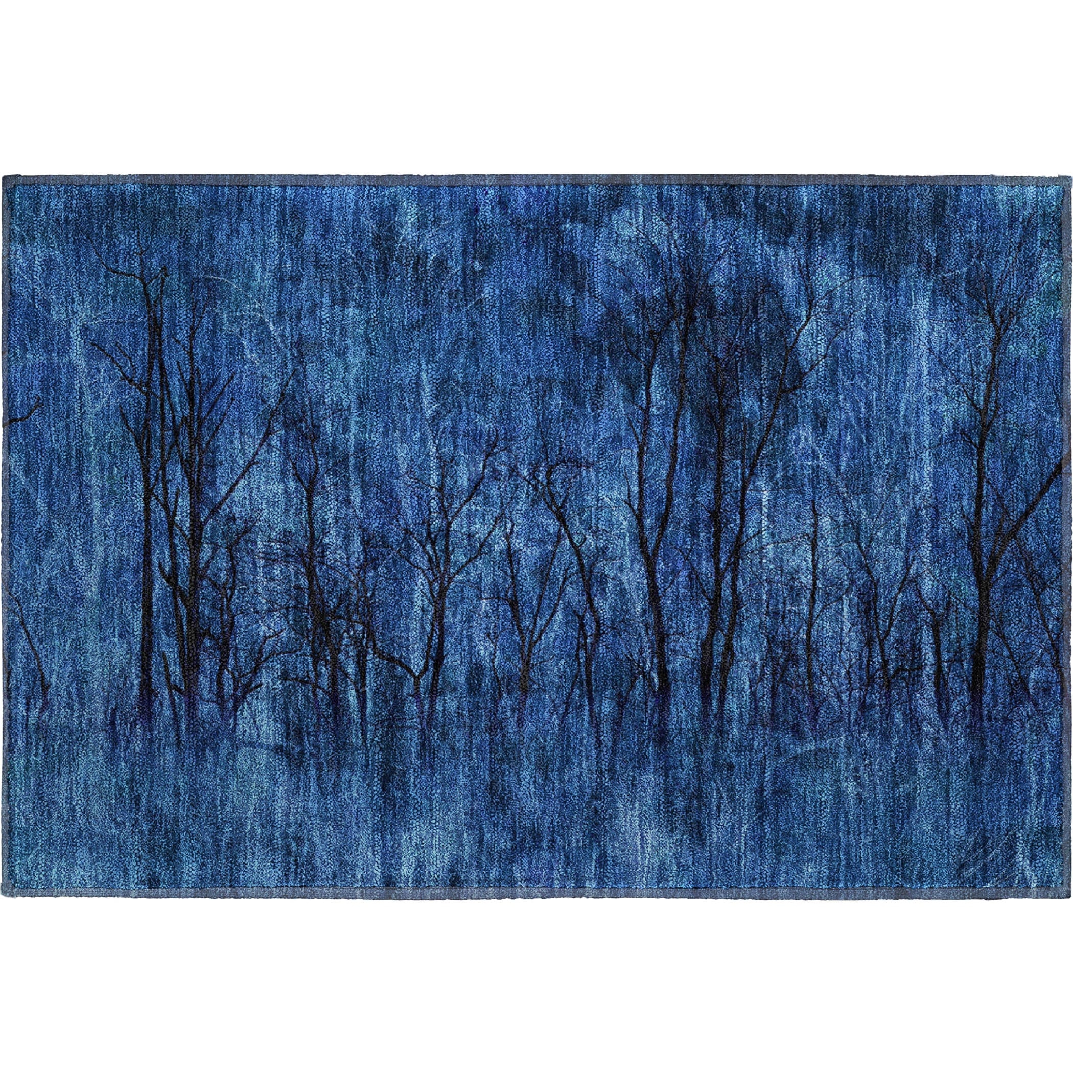 Colombo Machine Washable Transitional Blue Rug 1'8" x 2'6" #shape_Rectangle