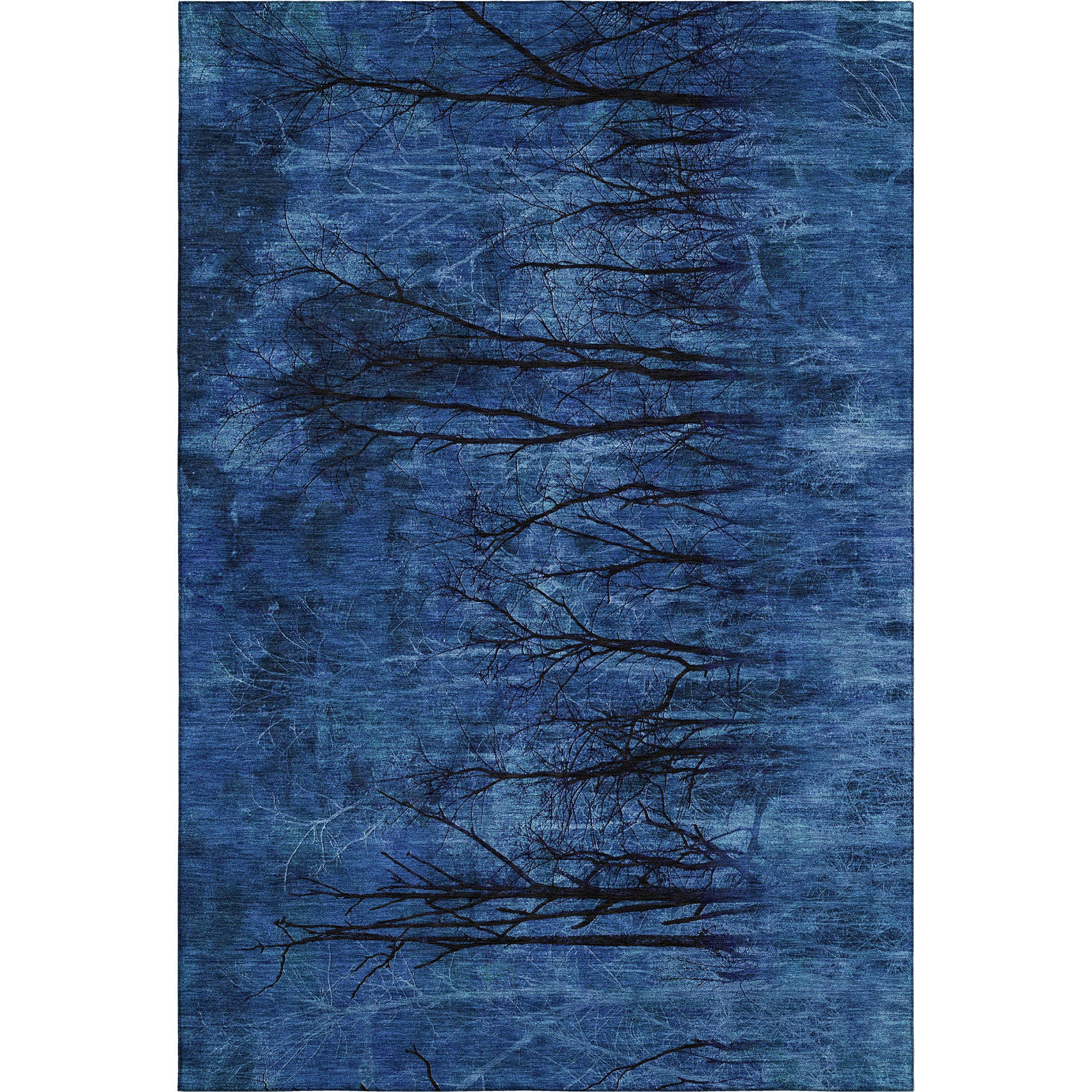 Colombo Machine Washable Transitional Blue Rug 2'6" x 3'10" #shape_Rectangle