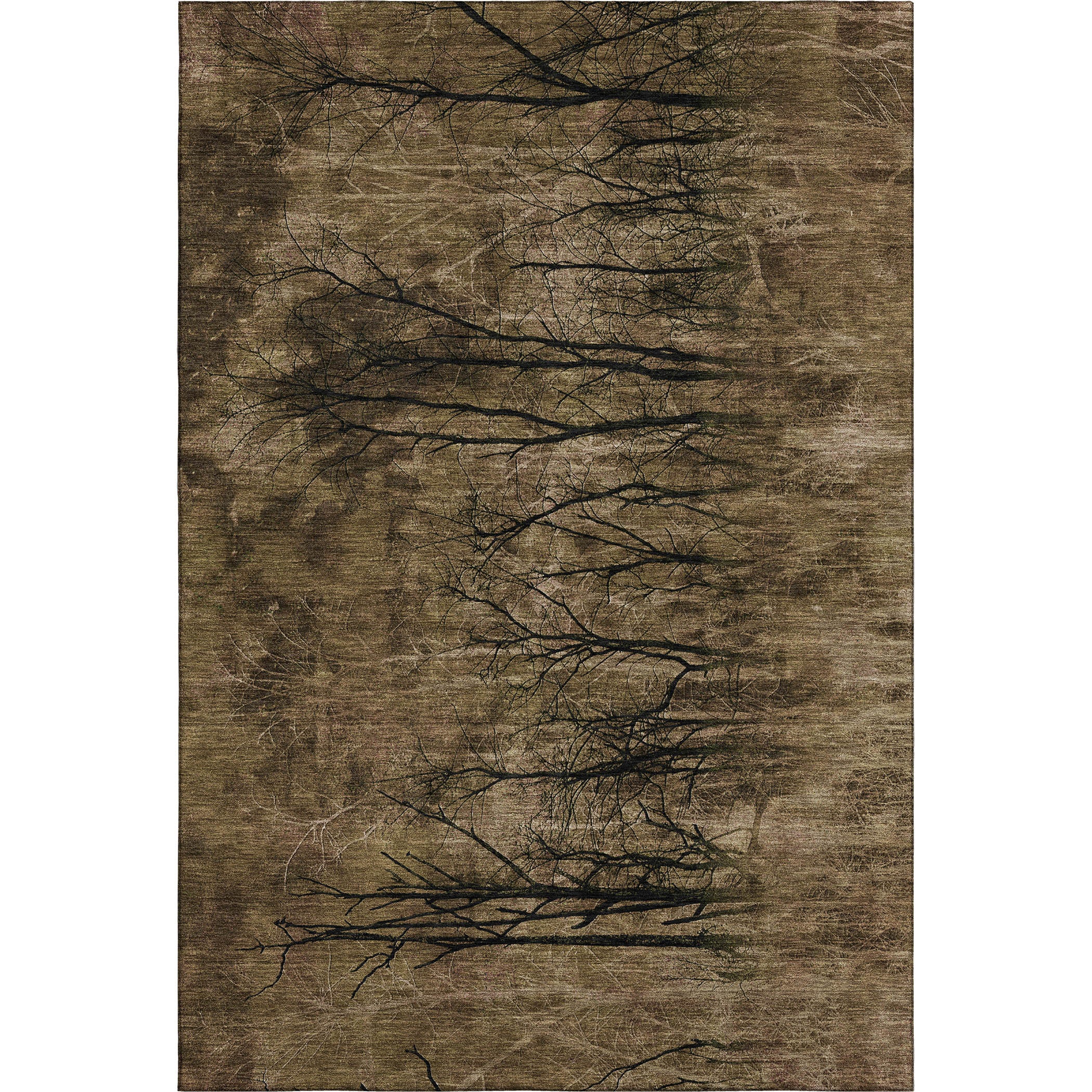 Colombo Machine Washable Transitional Brown Rug 2'6" x 3'10" #shape_Rectangle