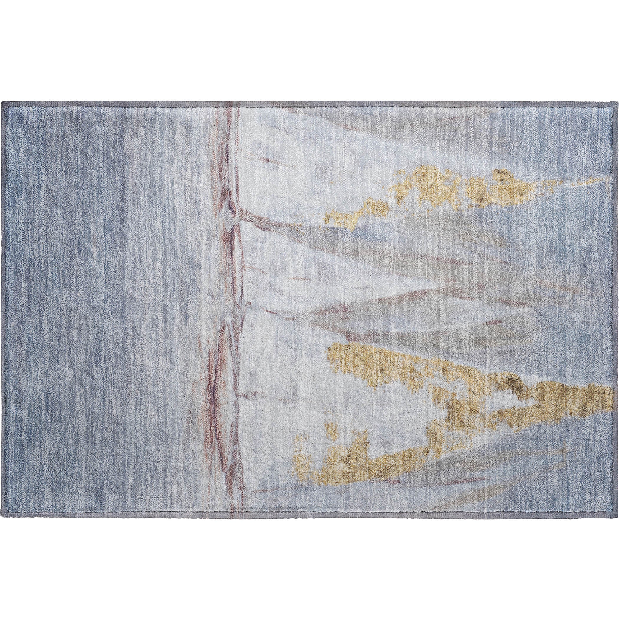 Cairo Machine Washable Transitional Blue Rug 1'8" x 2'6" #shape_Rectangle