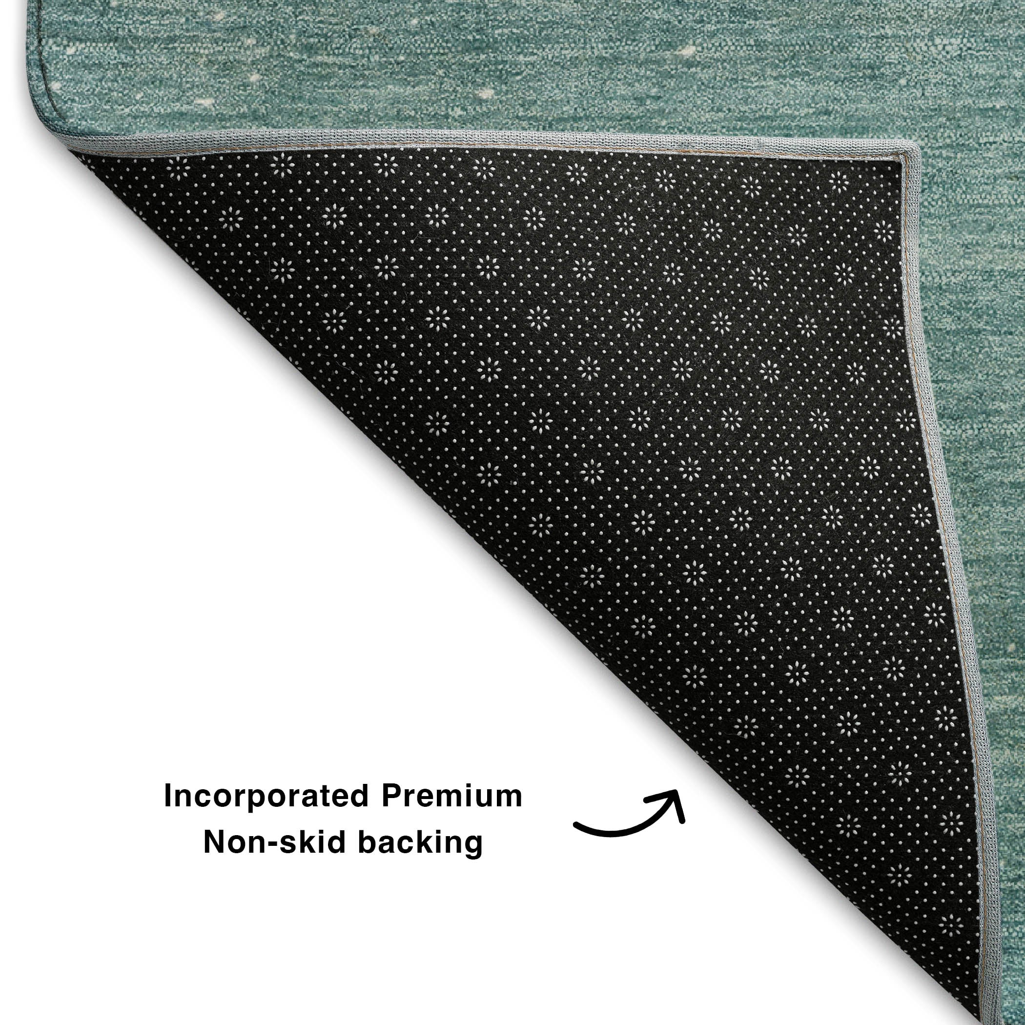 Cairo Machine Washable Transitional Teal Rug 1'8" x 2'6" #shape_Rectangle