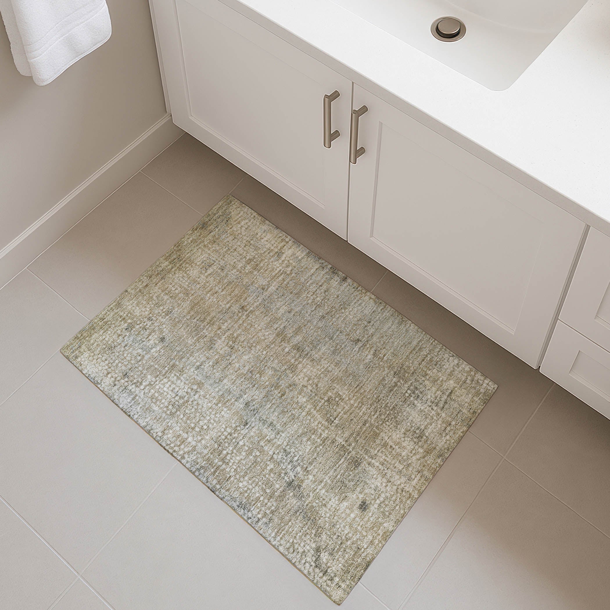Baku Machine Washable Transitional Beige Brown Rug 1'8" x 2'6" #shape_Rectangle
