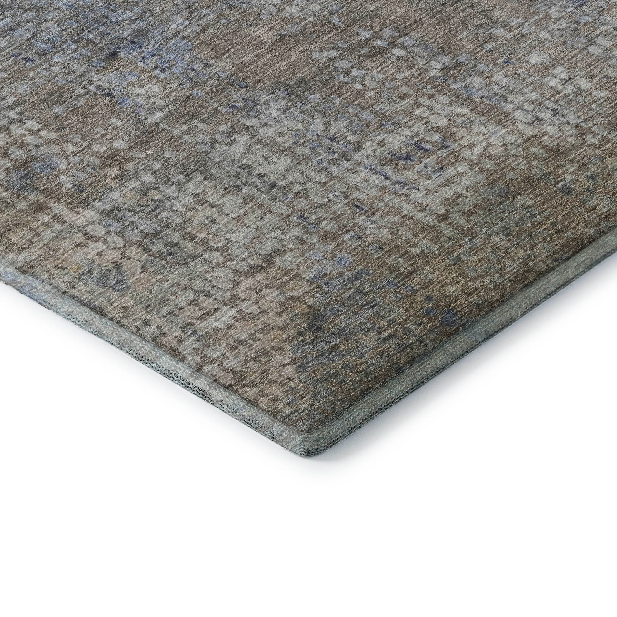 Baku Machine Washable Transitional Taupe Brown Rug 1'8" x 2'6" #shape_Rectangle